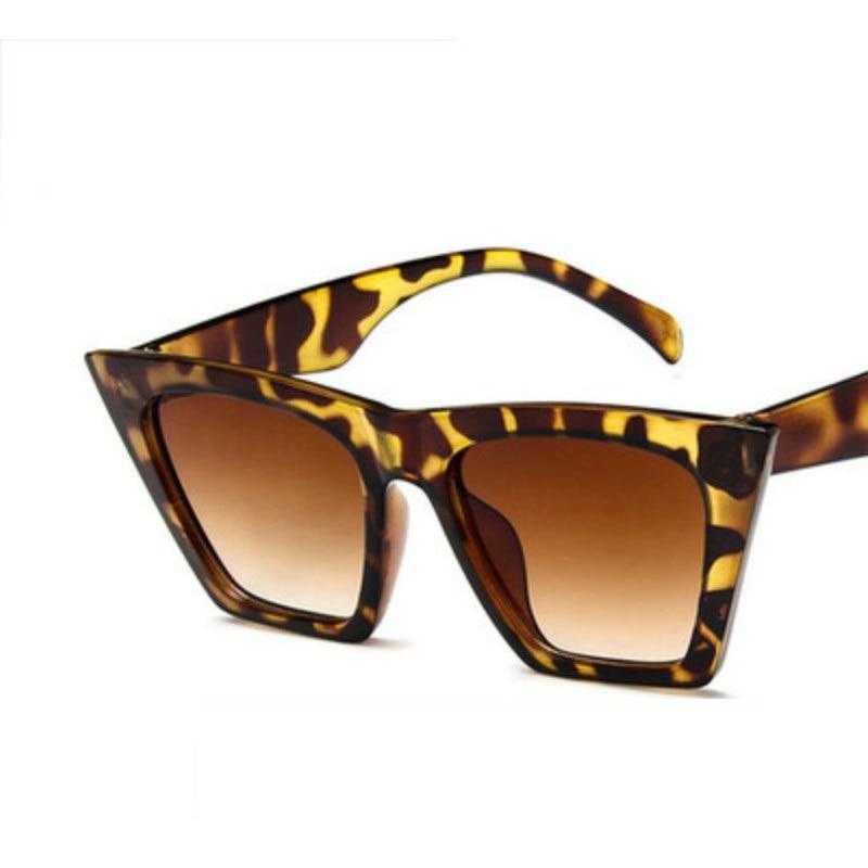 Famous Square Lady Polarized  Cat Eyes Colorful Sunglasses Retro Vintage Trend Oversized sunglasses With UV400 Protection