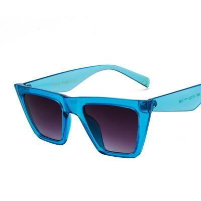 Famous Square Lady Polarized  Cat Eyes Colorful Sunglasses Retro Vintage Trend Oversized sunglasses With UV400 Protection