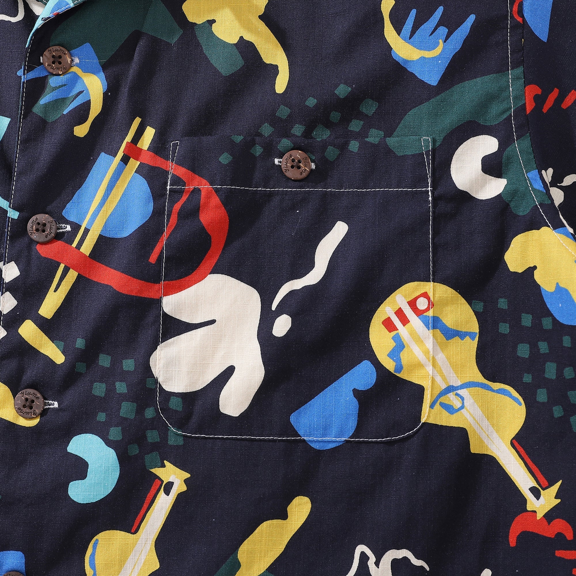 1960s Vintage Hawaiian Shirt For Men Jazz Club Shirt Camp Collar 100% Cotton By Evan