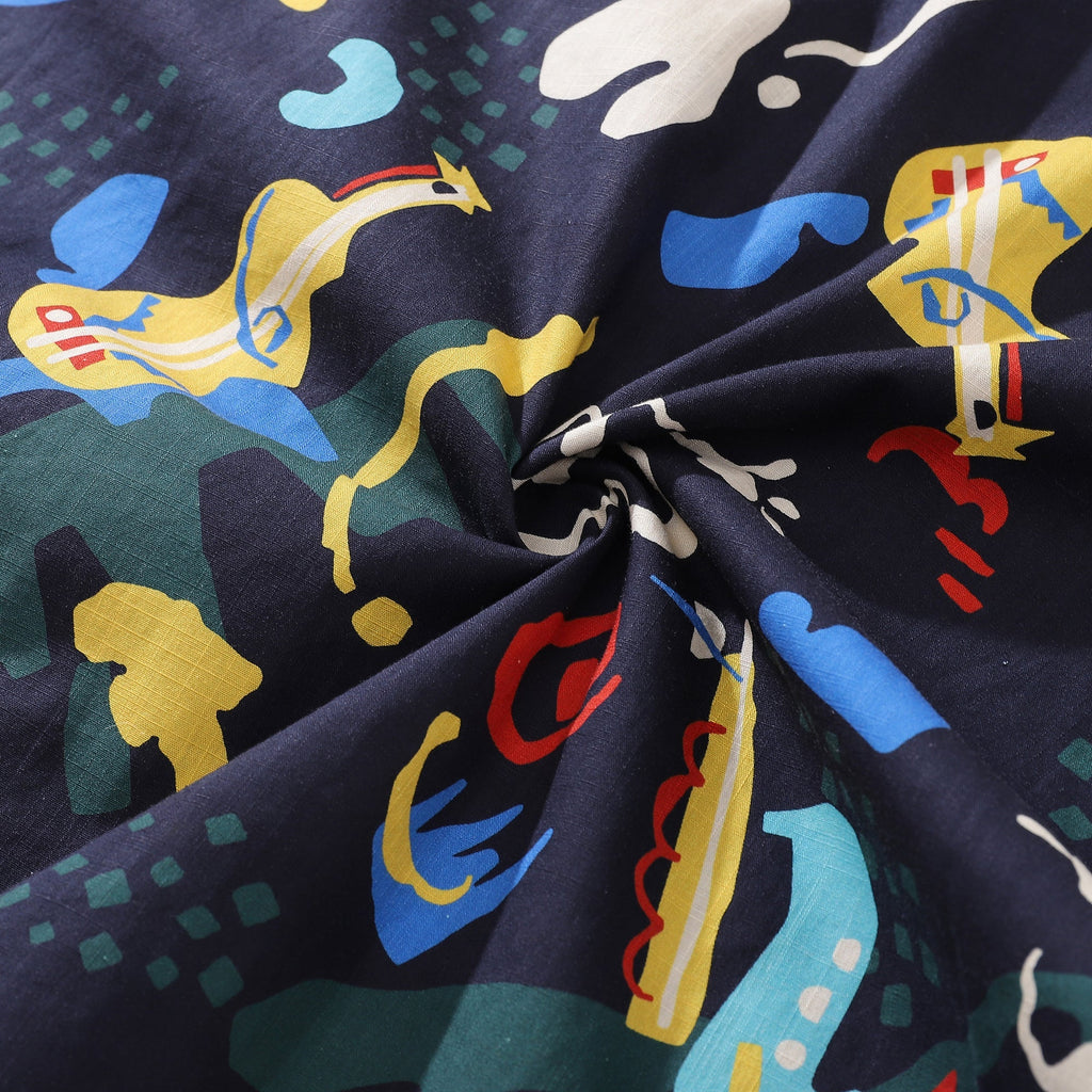 1960s Vintage Hawaiian Shirt For Men Jazz Club Shirt Camp Collar 100% Cotton By Evan