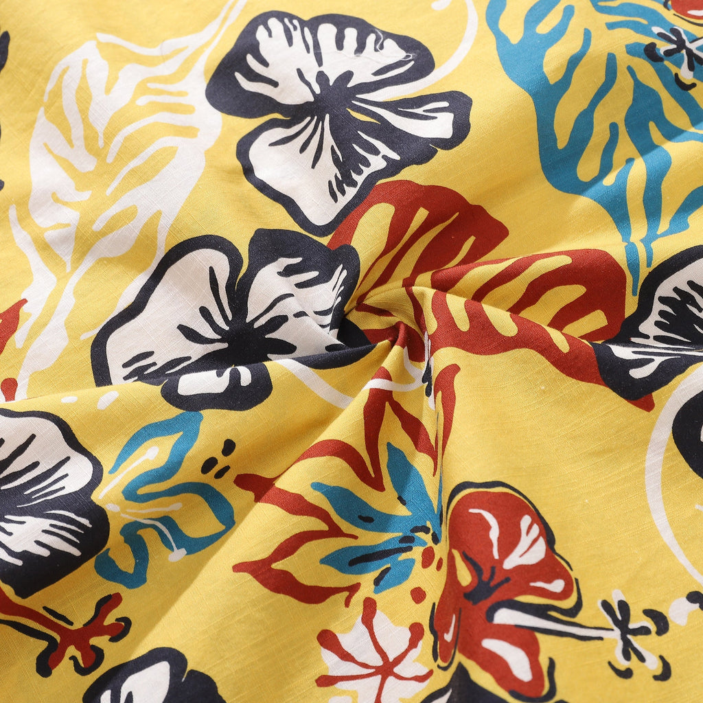 1940s Vintage Hawaiian Shirt For Men Summer of San Pedro Shirt Camp Collar 100% Cotton By Evan