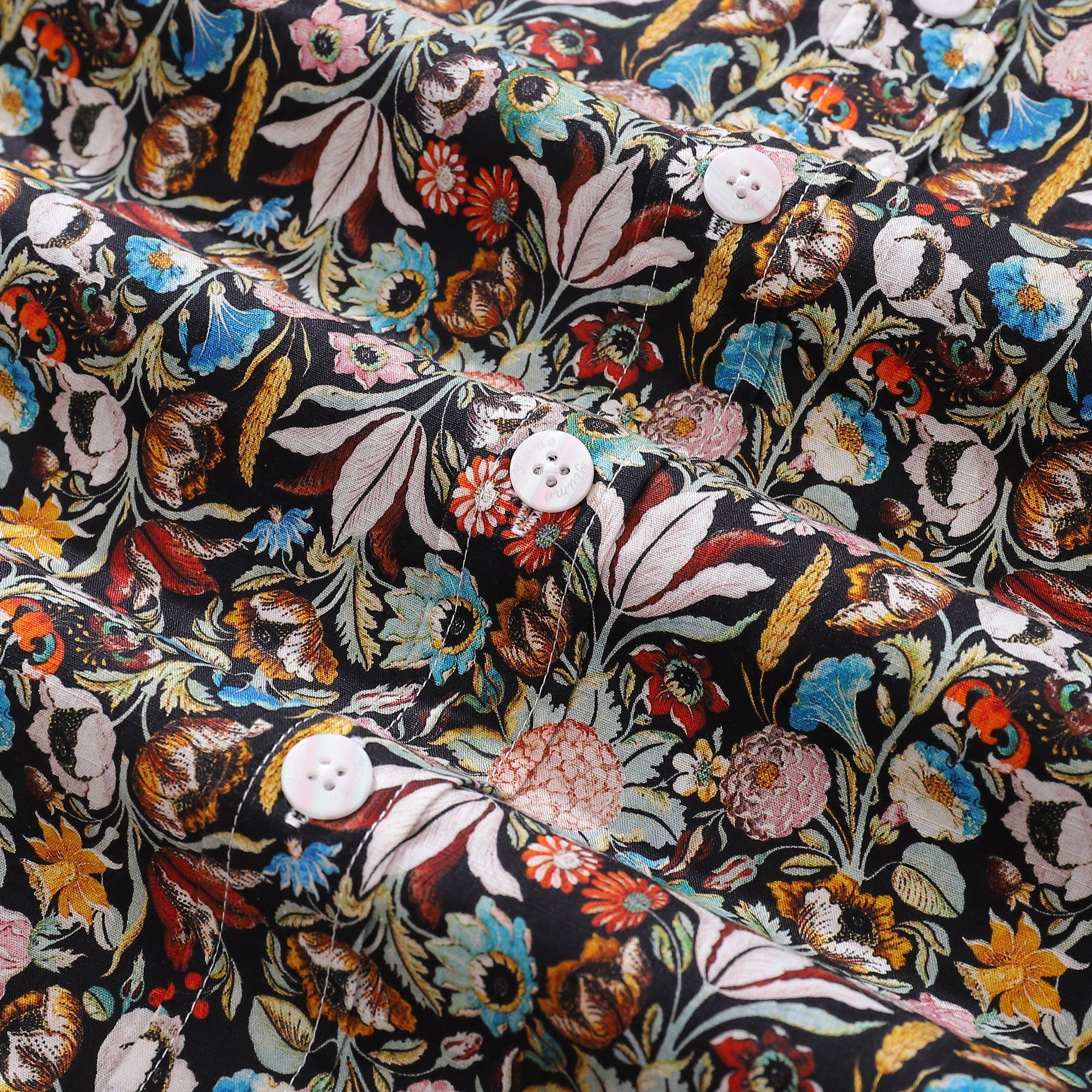 Men's Hawaiian Shirt Vintage Gothic Design Print Cotton Button-down Short Sleeve Aloha Shirt By Amy