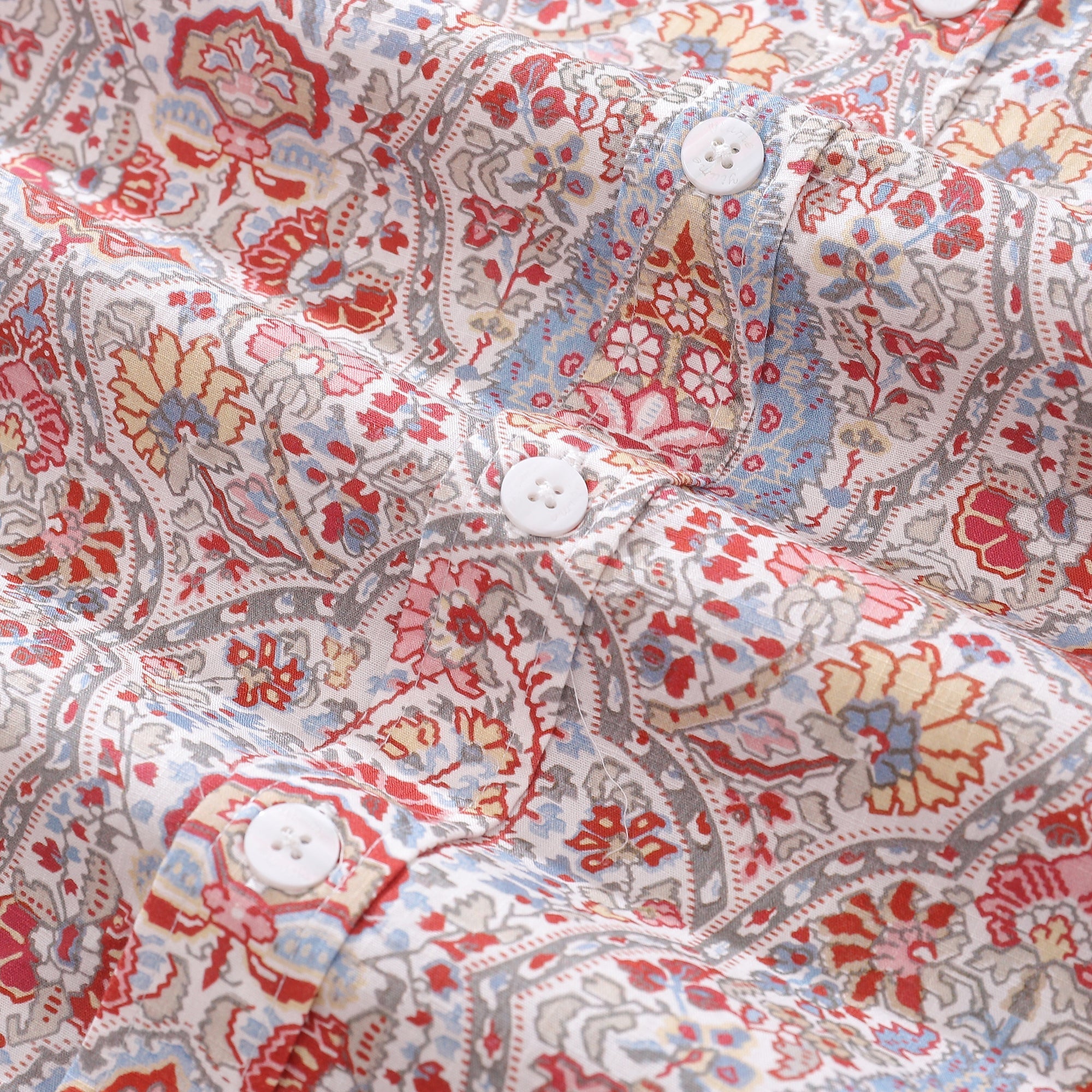 Men's Hawaiian Shirt Flower Pattern Print Cotton Button-down Short Sleeve Aloha Shirt By Amy