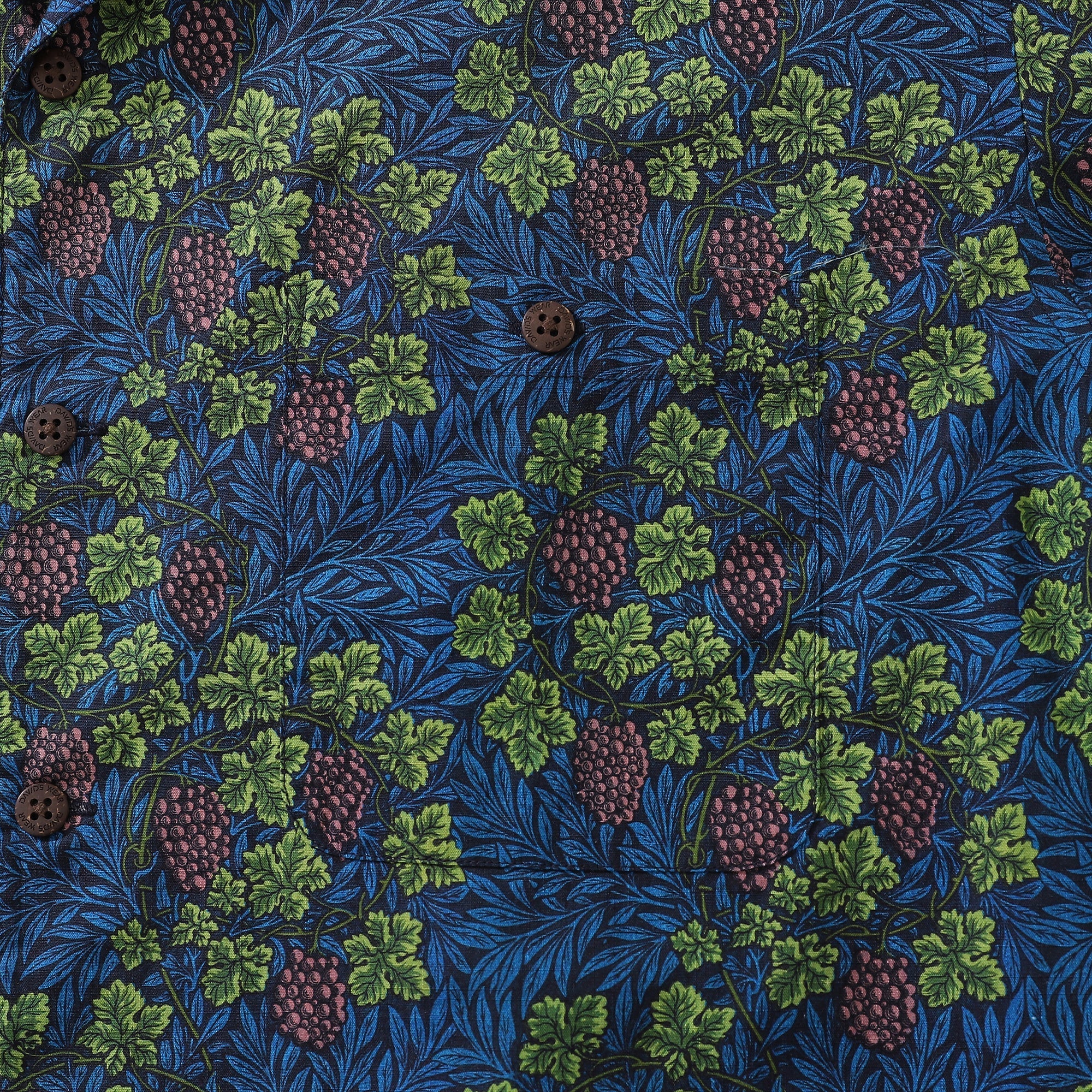 Hawaiian Shirt For Men Grapevine Shirt Camp Collar 100% Cotton By Amy