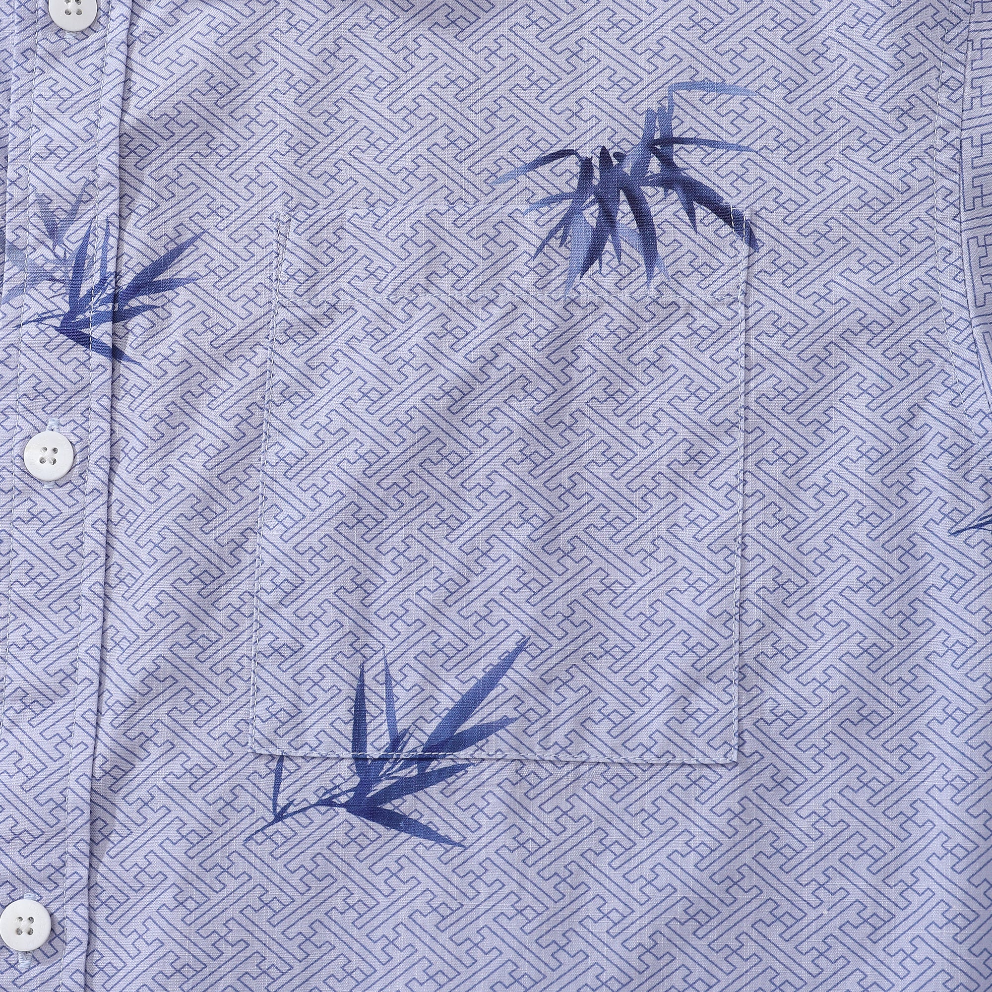 Hawaiian Shirts For Men Vintage Cotton Button Down Abundant Bamboo Ambiance Short Sleeve Aloha Shirt By Amy