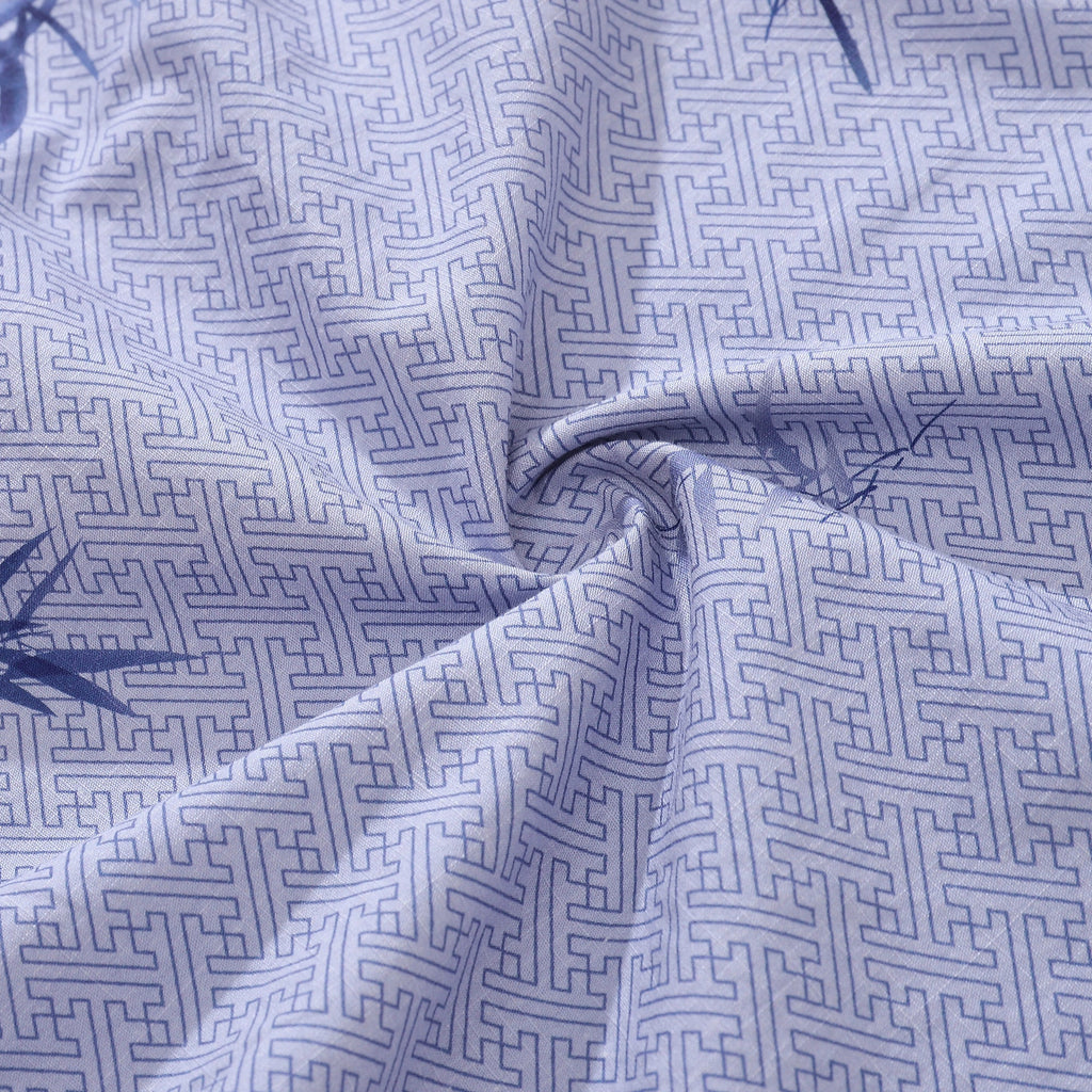Hawaiian Shirts For Men Vintage Cotton Button Down Abundant Bamboo Ambiance Short Sleeve Aloha Shirt By Amy