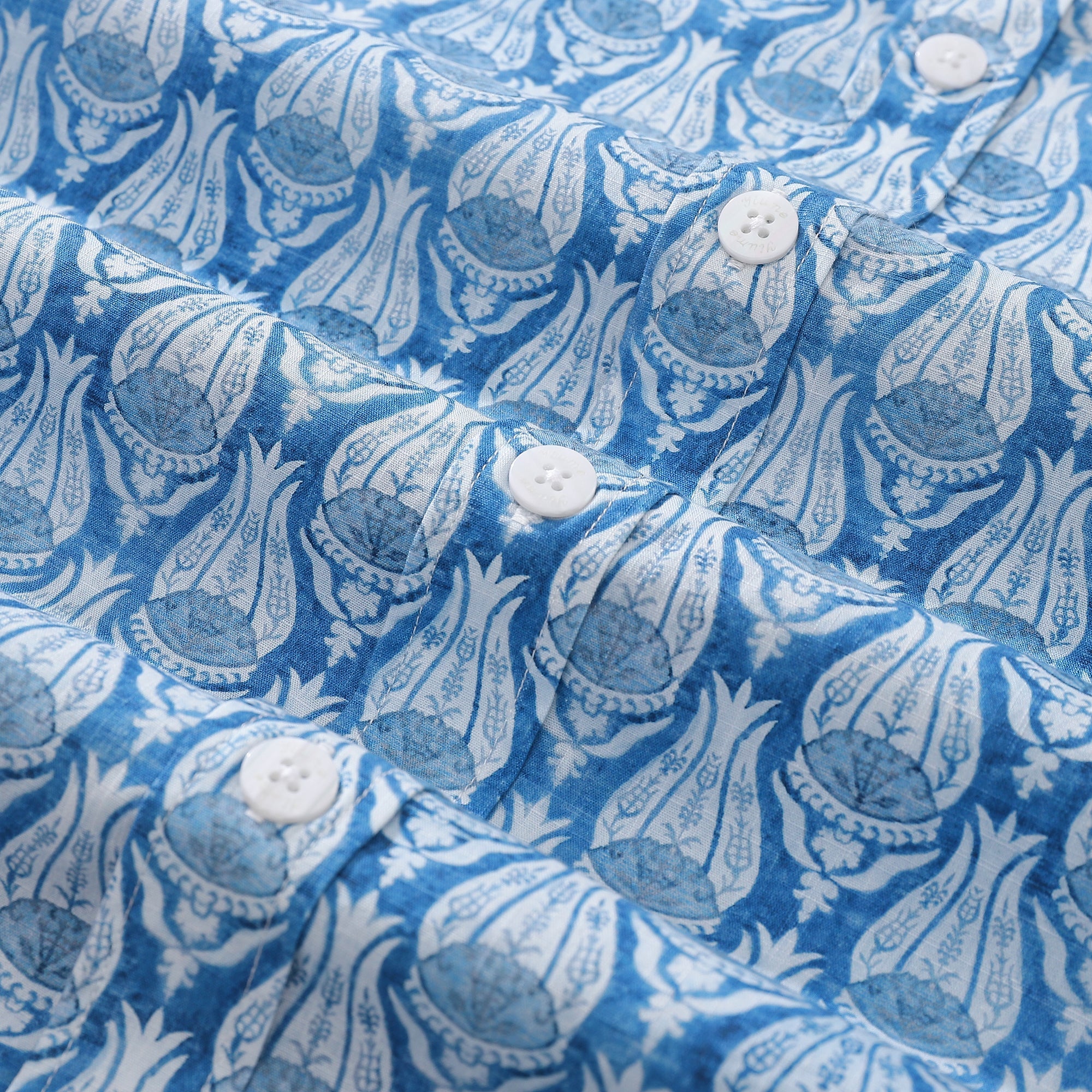 Men's Hawaiian Shirt Vintage Flowers Print Cotton Button-down By Amy