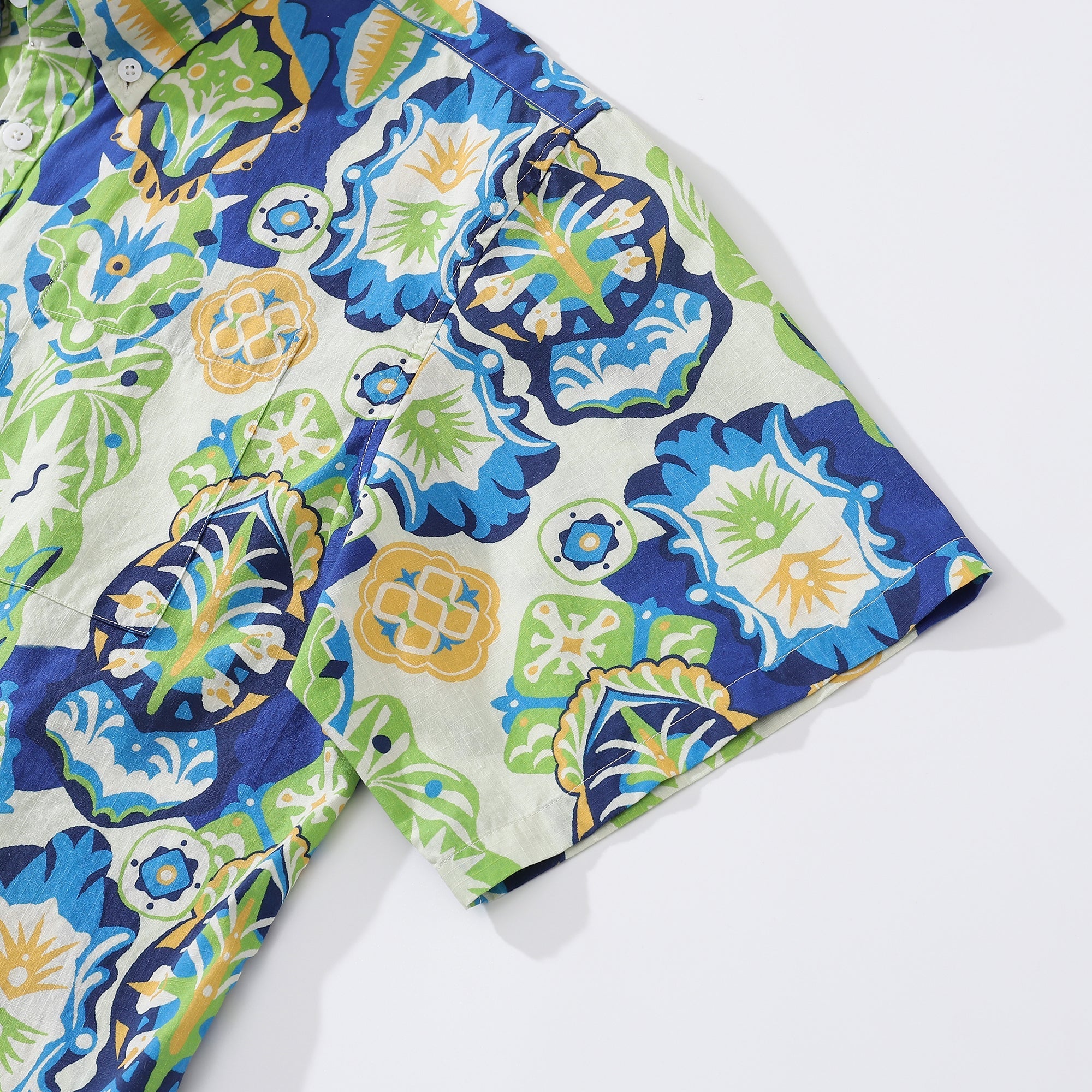 Hawaiian Shirts For Men Vintage Cotton Button Down Totem and Jewelry Short Sleeve Aloha Shirt By Evan