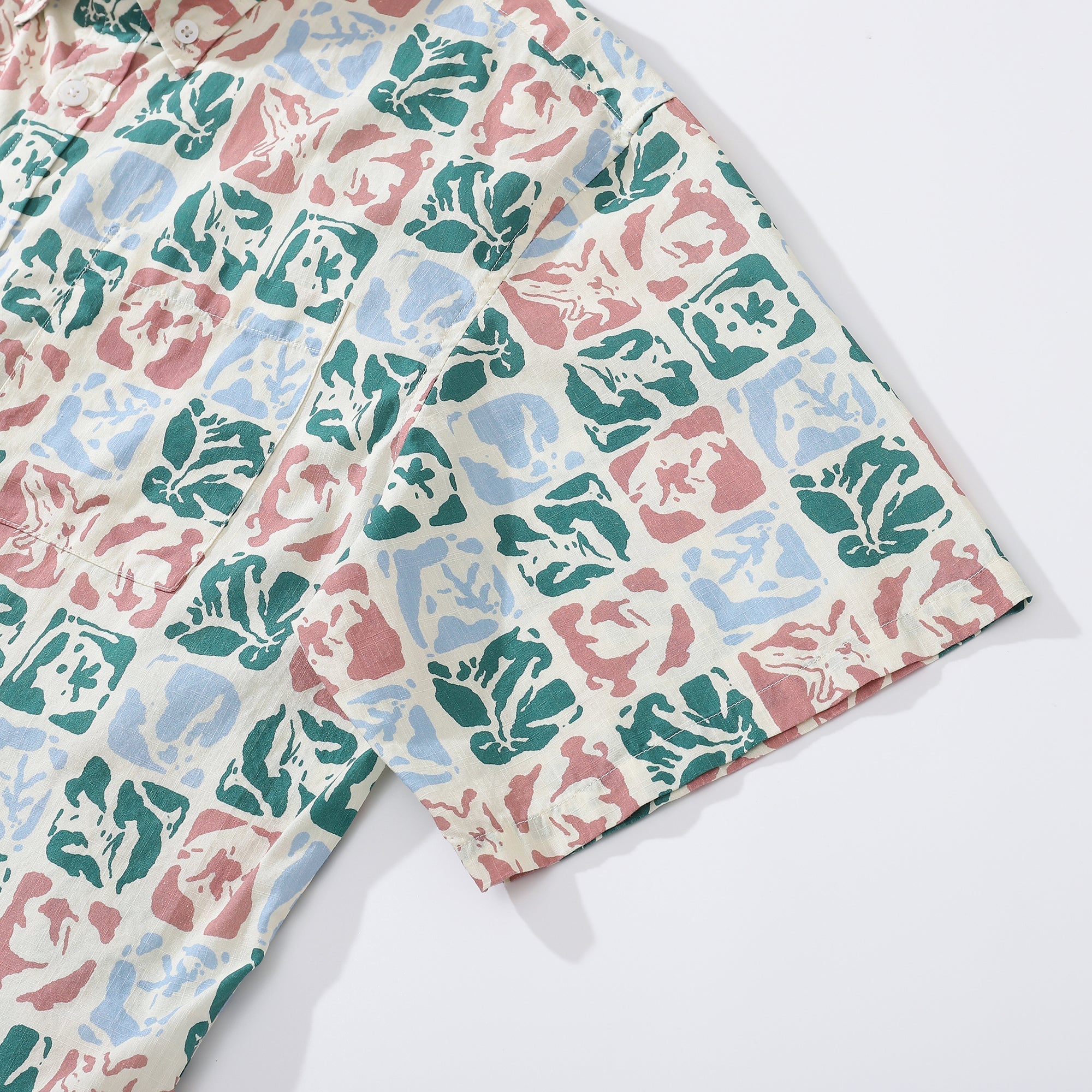 Valentine's Day Hawaiian Shirts For Men Vintage Cotton Button Down Rose Seal Short Sleeve Aloha Shirt By Evan