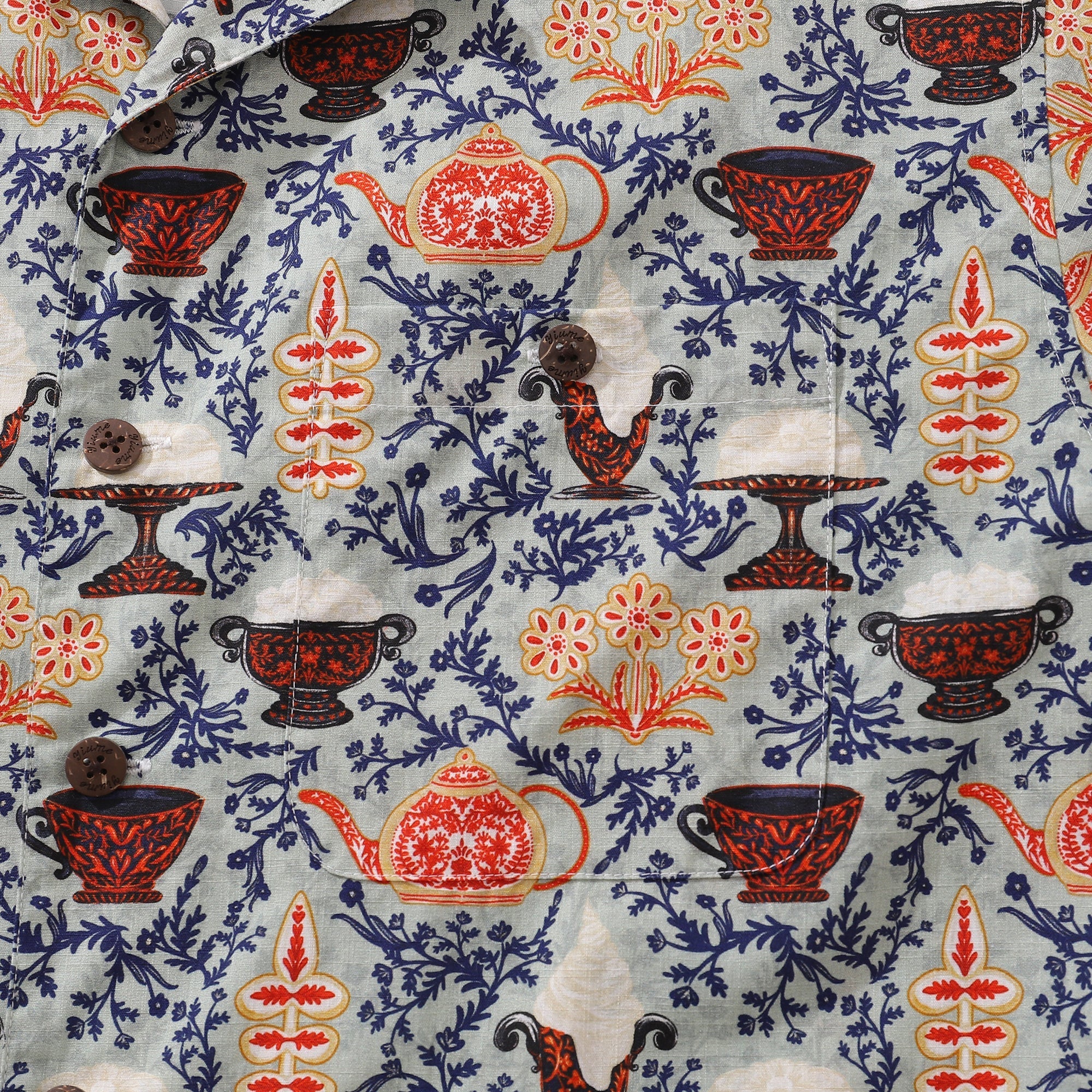 Hawaiian Shirt For Cookies and Semla Fika By Wipada Kulenkampff Shirt Camp Collar 100% Cotton