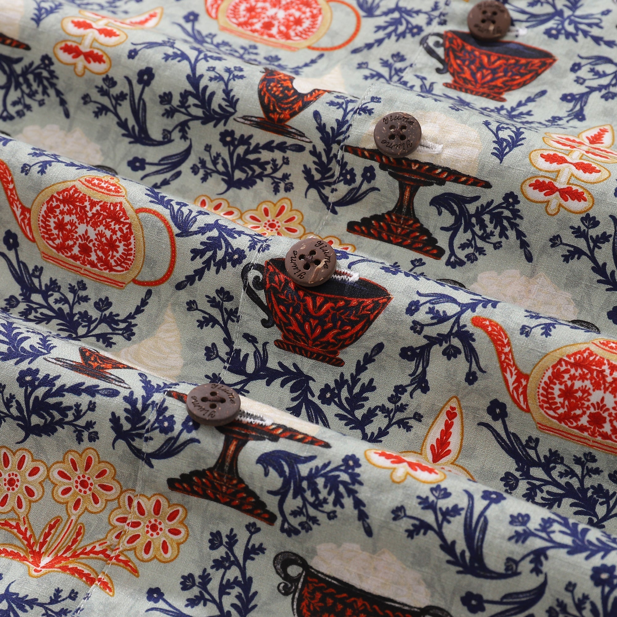 Hawaiian Shirt For Cookies and Semla Fika By Wipada Kulenkampff Shirt Camp Collar 100% Cotton