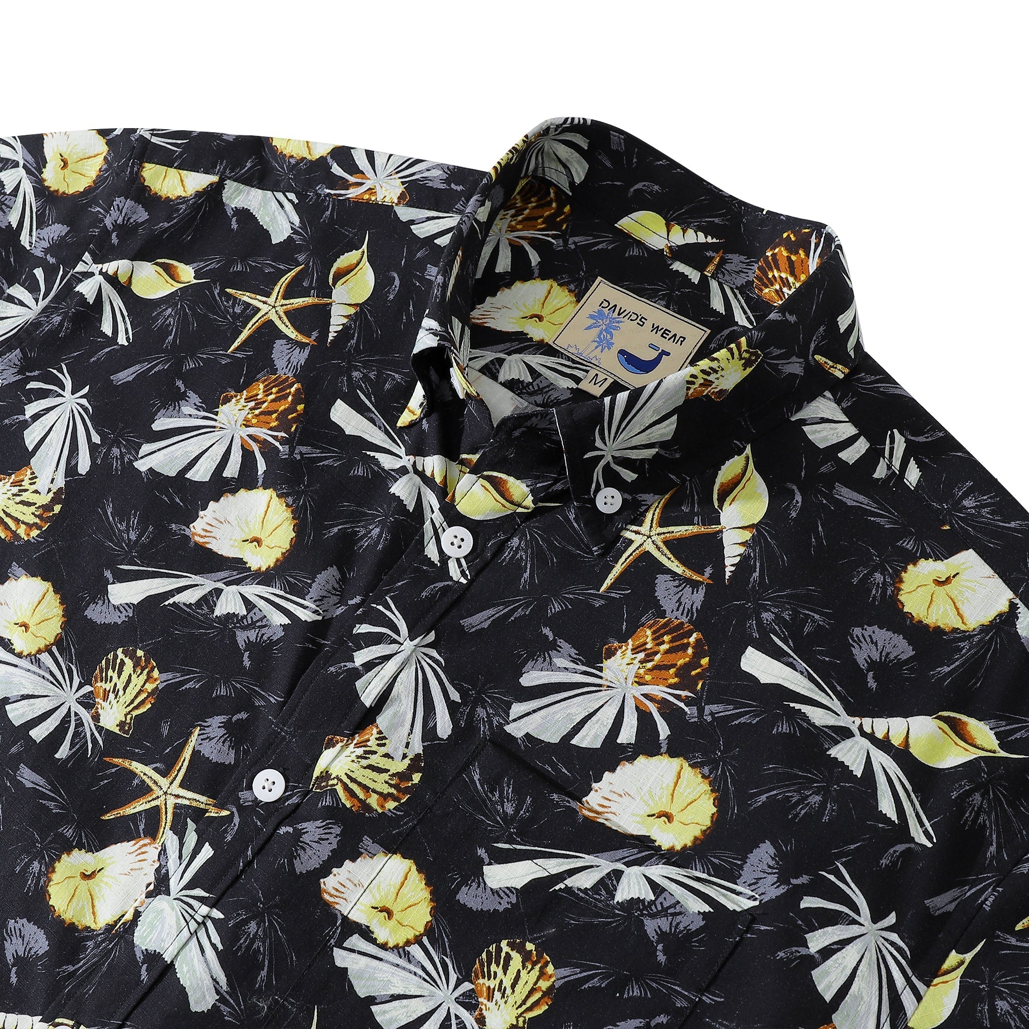 Hawaiian Shirts For Men Vintage Tropical Conch Button Down Cotton Aloha Shirt By Amy