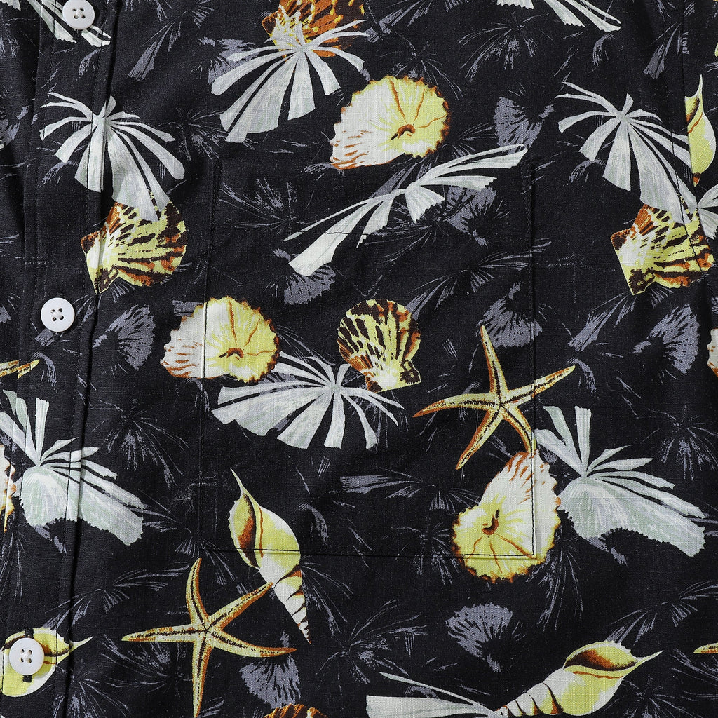 Hawaiian Shirts For Men Vintage Tropical Conch Button Down Cotton Aloha Shirt By Amy
