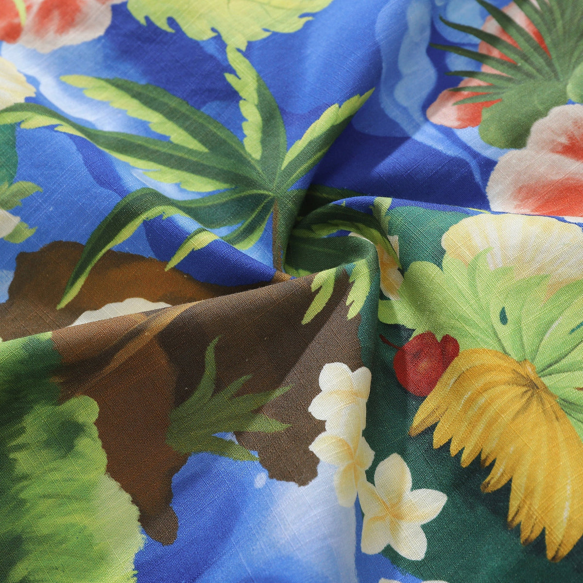 1960s Vintage Hawaiian Shirt For Men Island Folk Song Shirt Camp Collar 100% Cotton By Evan