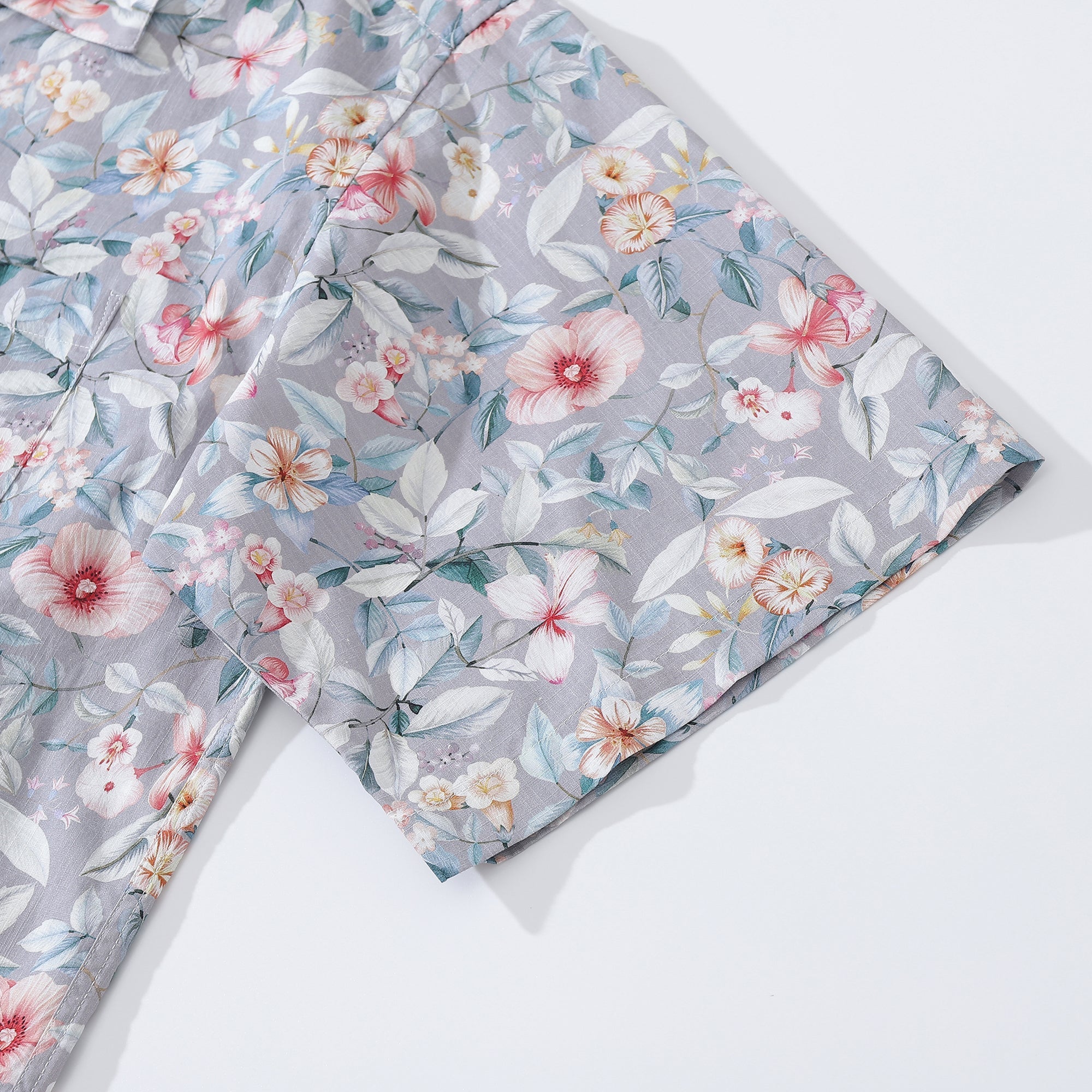 Hawaiian Shirt For Men Sea of Flowers Shirt Camp Collar 100% Cotton By Amy