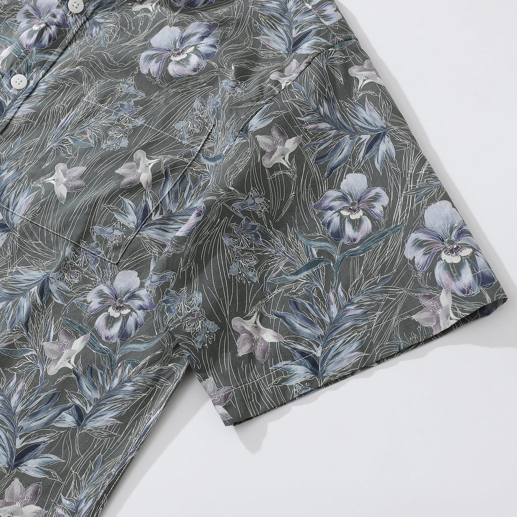 Hawaiian Shirts For Men 1920s Vintage Cotton Misty Garden Short Sleeve Aloha Shirt By Amy