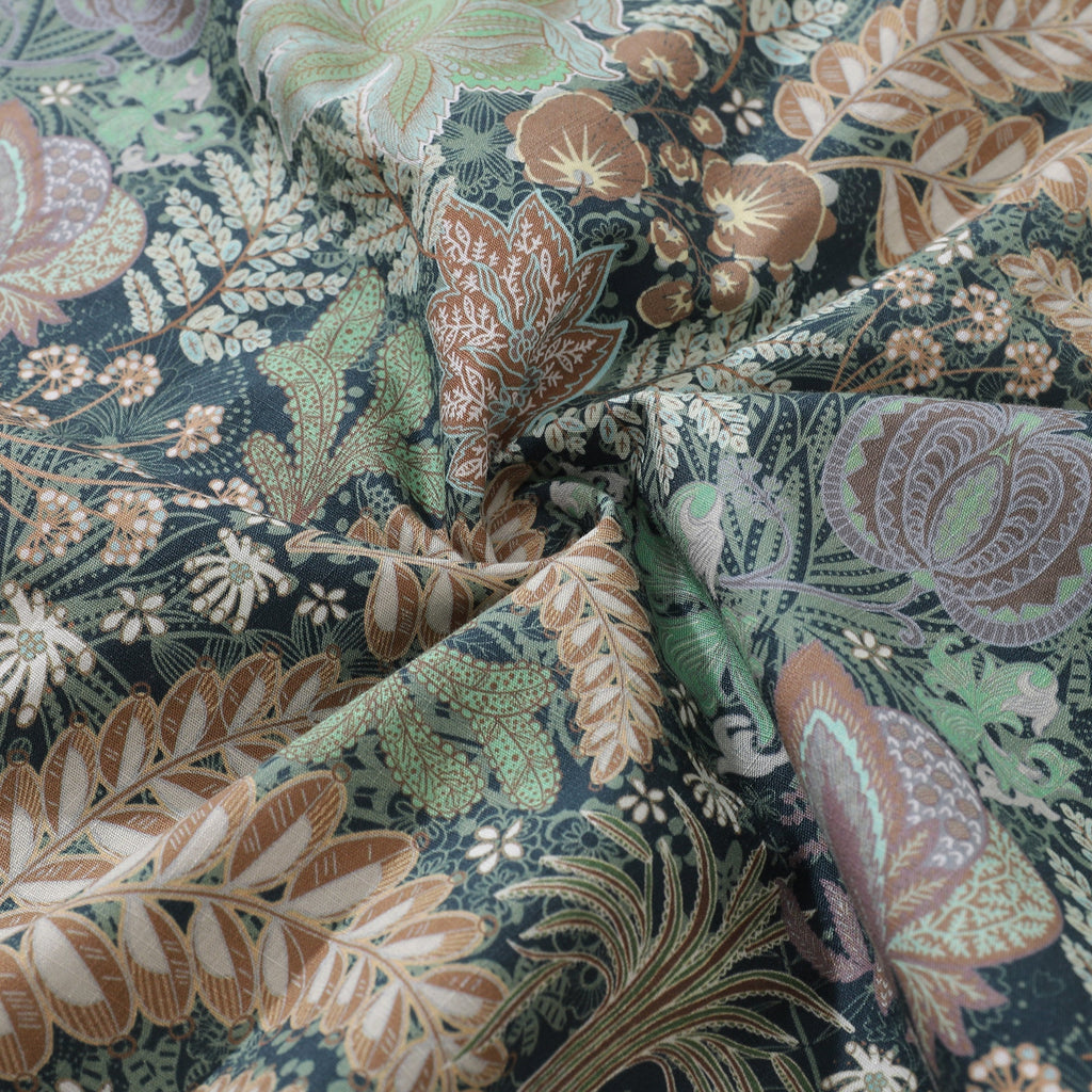 1950s Vintage Hawaiian Shirt For Men Lush Greenery Shirt Camp Collar 100% Cotton By Cigar