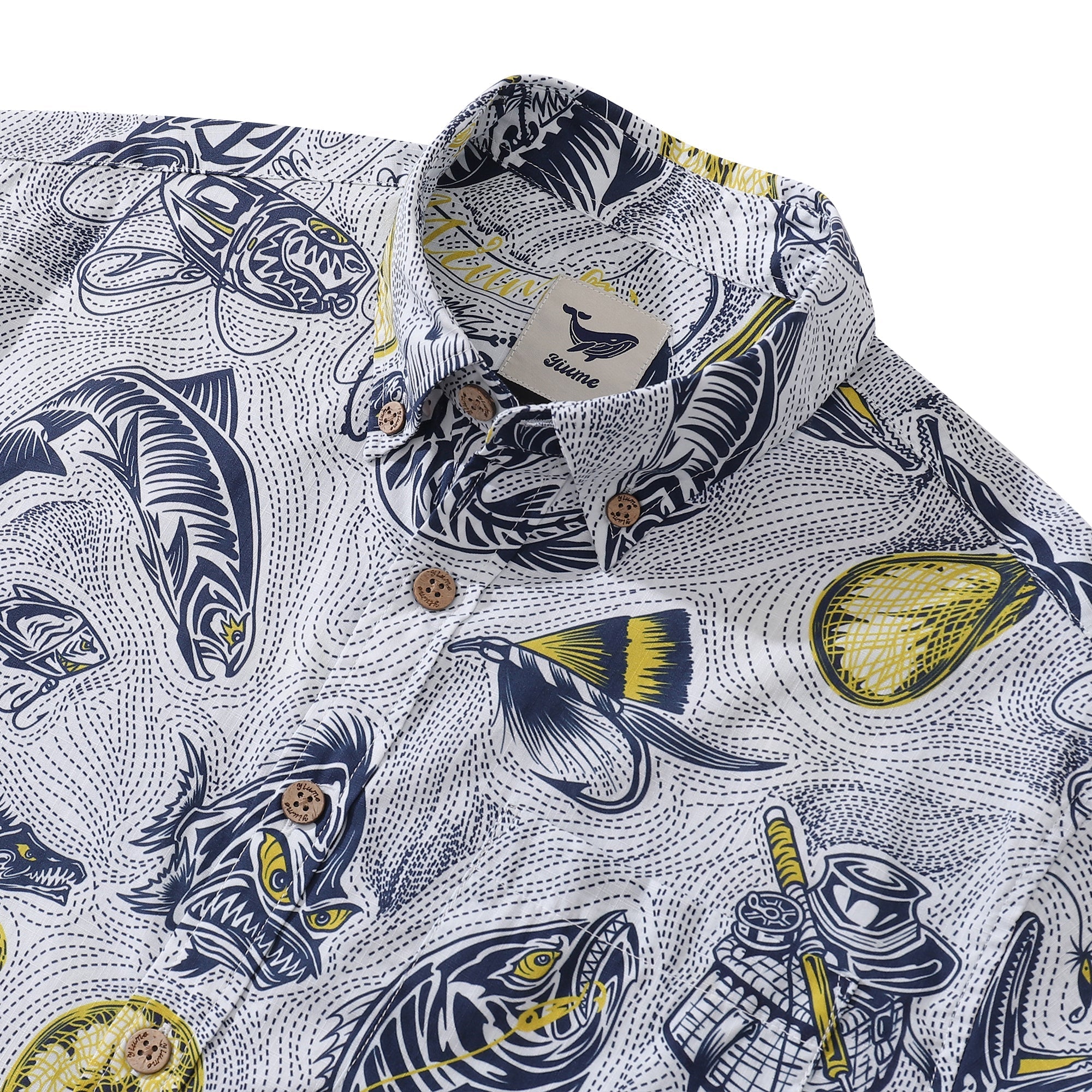 Men's Hawaiian Shirt Showdown at the Shore Cotton Button-down Short Sleeve Aloha Shirt By Sun