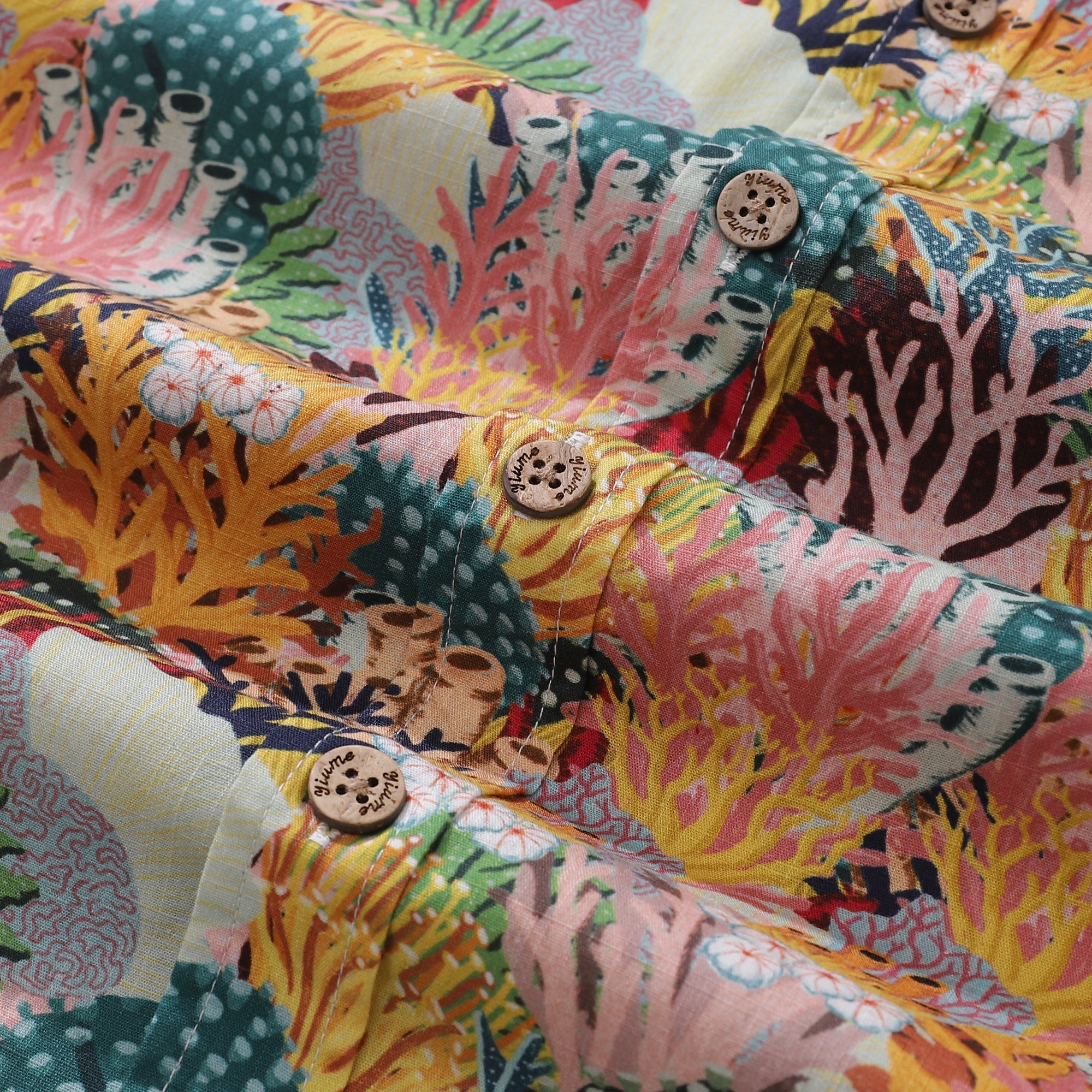 Men's Hawaiian Shirt Coral Reef Shirt 100% Cotton Button-down Short Sleeve Aloha Shirt By Fabian Lavater