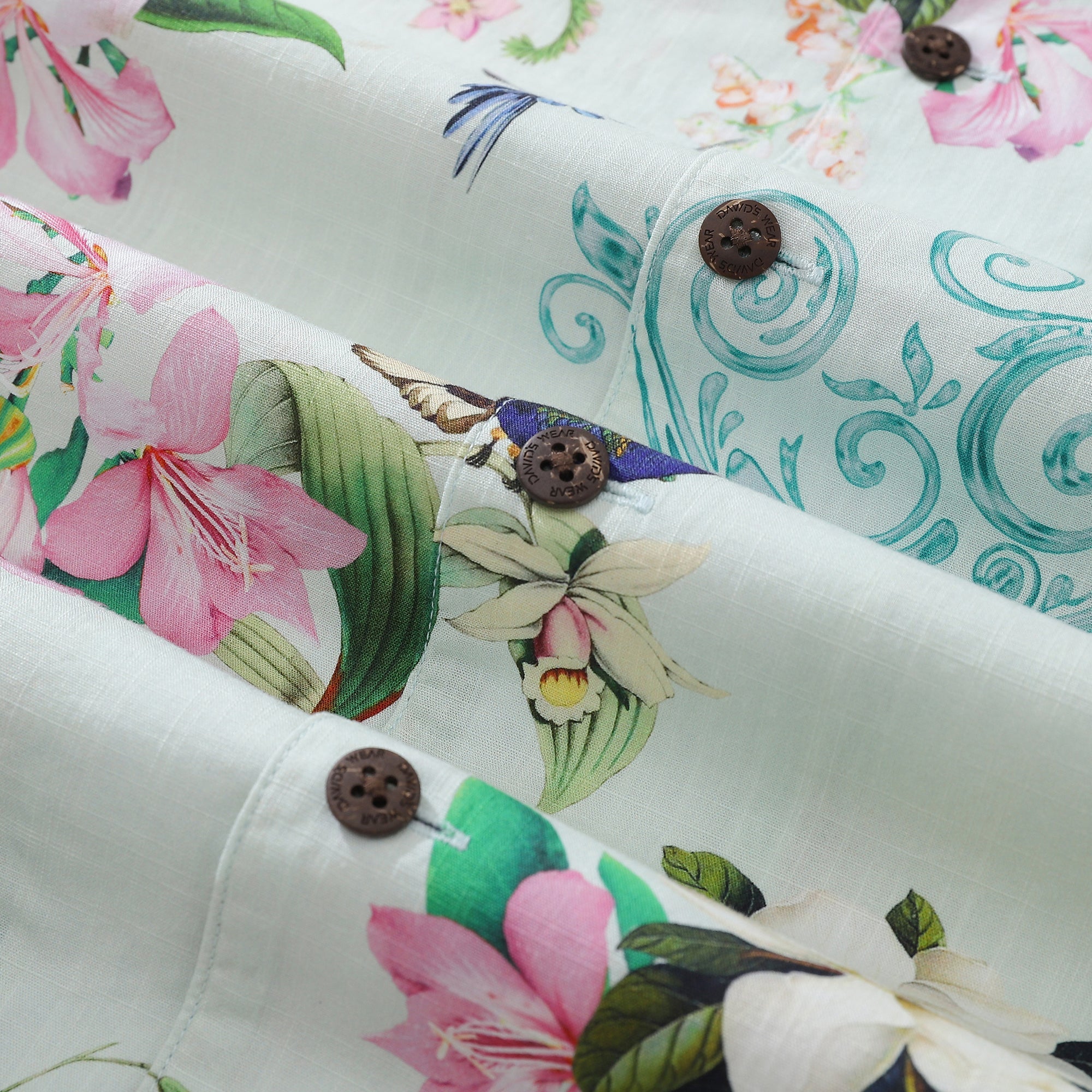 Hawaiian Shirts For Men Hummingbird Print Shirt 100% Cotton By Amy