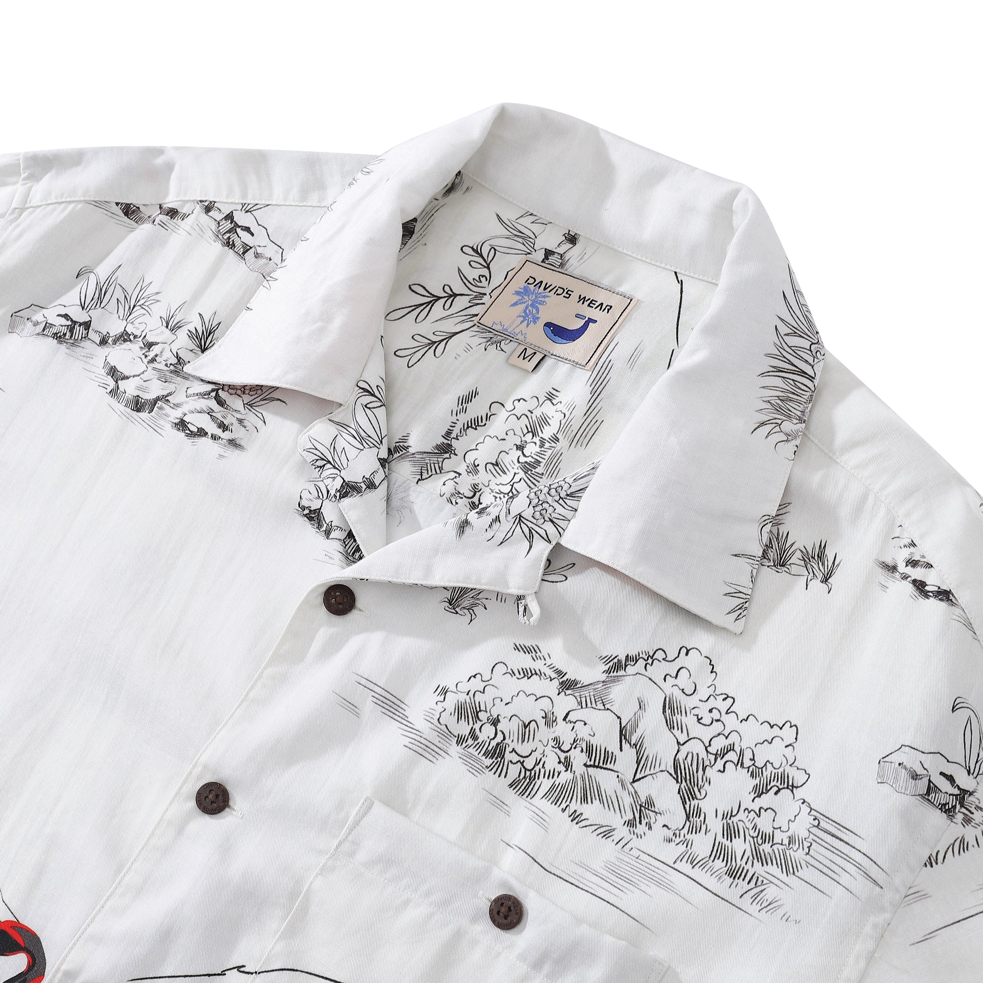 Hawaiian Shirts For Men 1950s Vintage Flamingo Print Short Sleeve Aloha Shirt By Sylvia