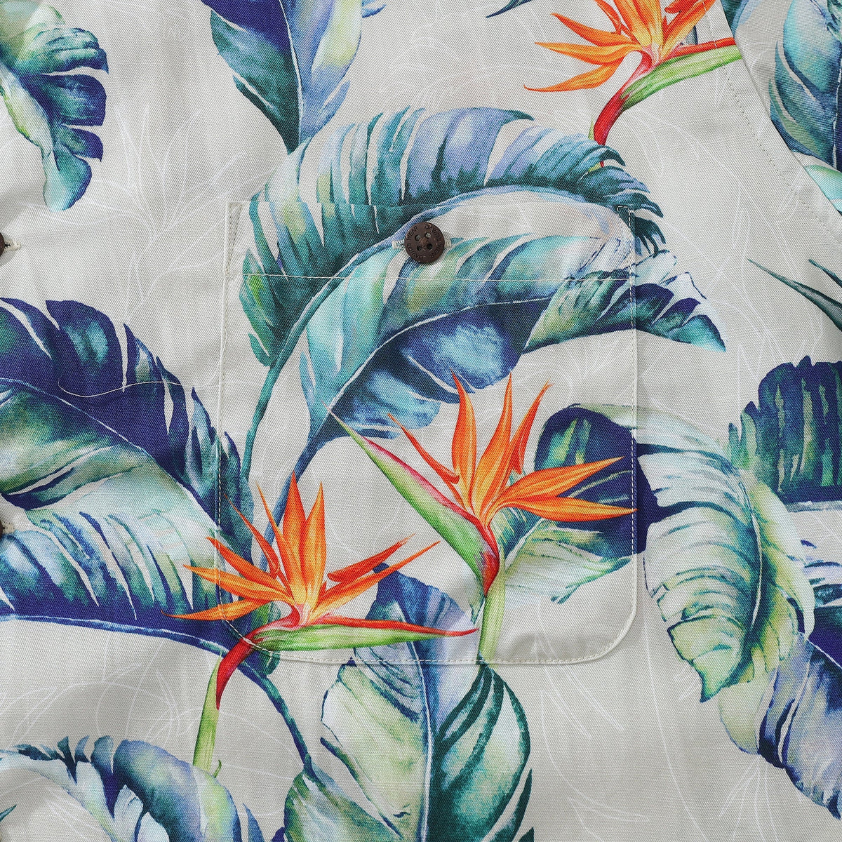 Hawaiian Shirt For Men Fantasy of the Paradise Bird Print 1930s Vintage Shirt By Amy