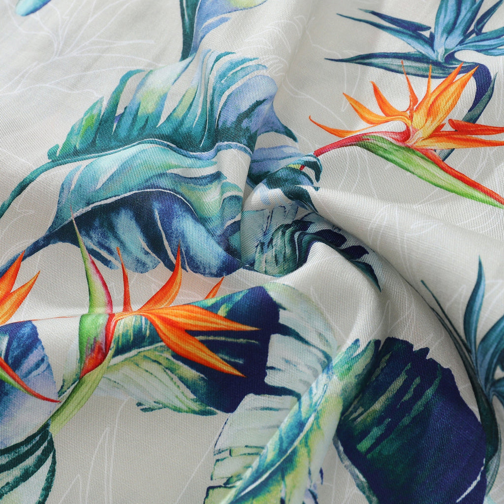 Hawaiian Shirt For Men Fantasy of the Paradise Bird Print 1930s Vintage Shirt By Amy