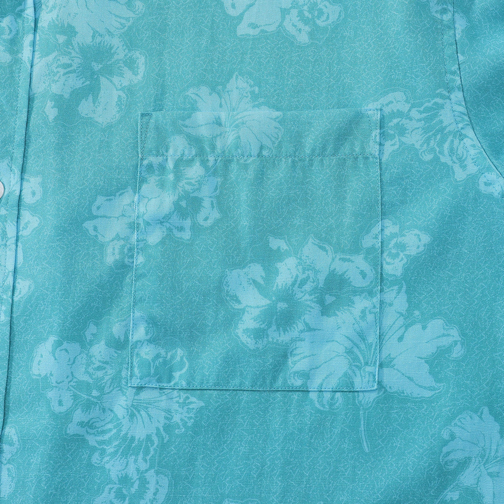 Hawaiian Shirts For Men Blue Lily Print Shirt Short Sleeve By Amy