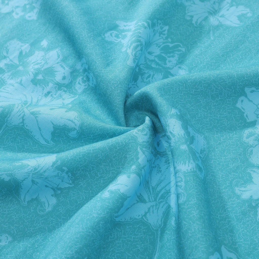 Hawaiian Shirts For Men Blue Lily Print Shirt Short Sleeve By Amy