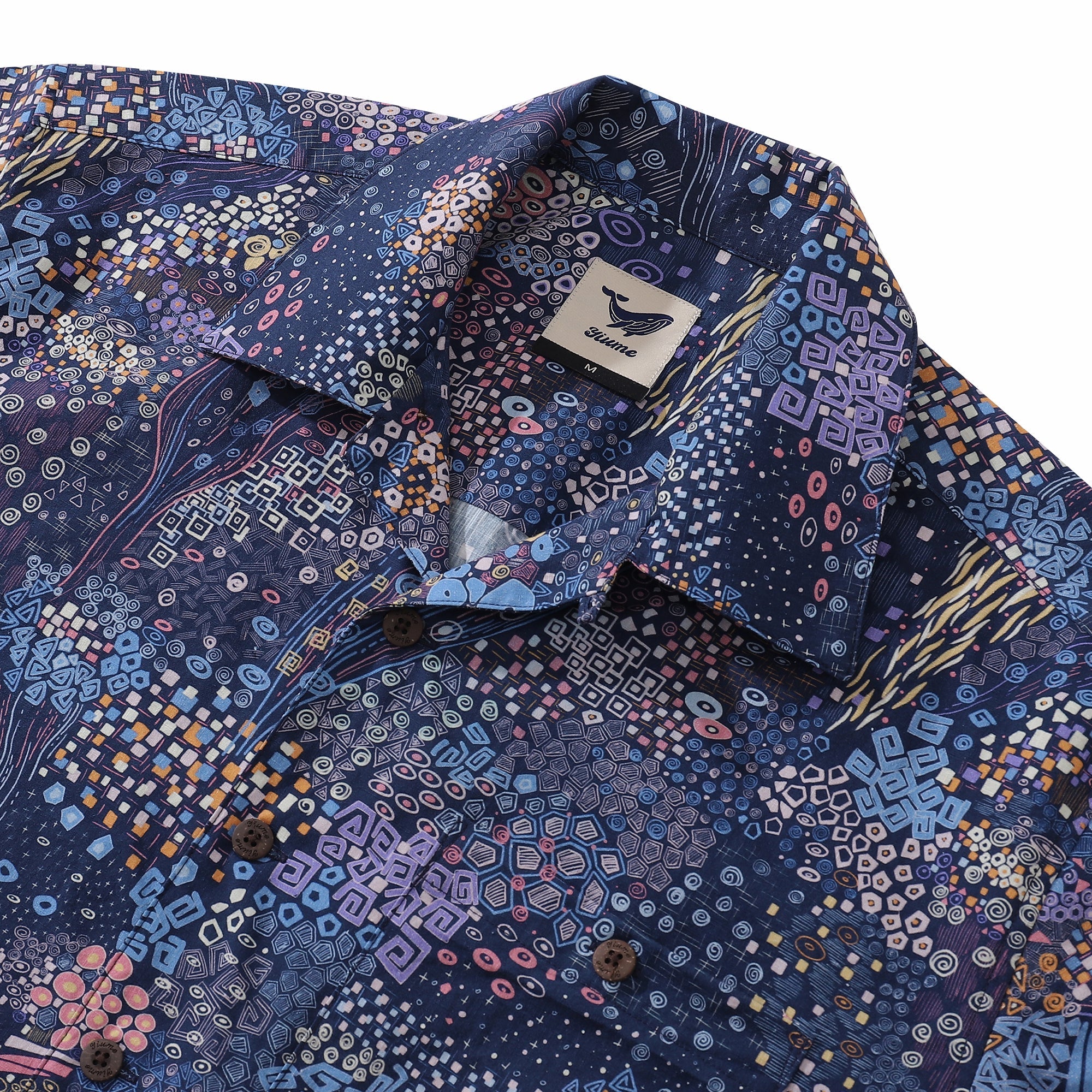 Hawaiian Shirt For Luminous Wonders Shirt Camp Collar 100% Cotton By Sherry