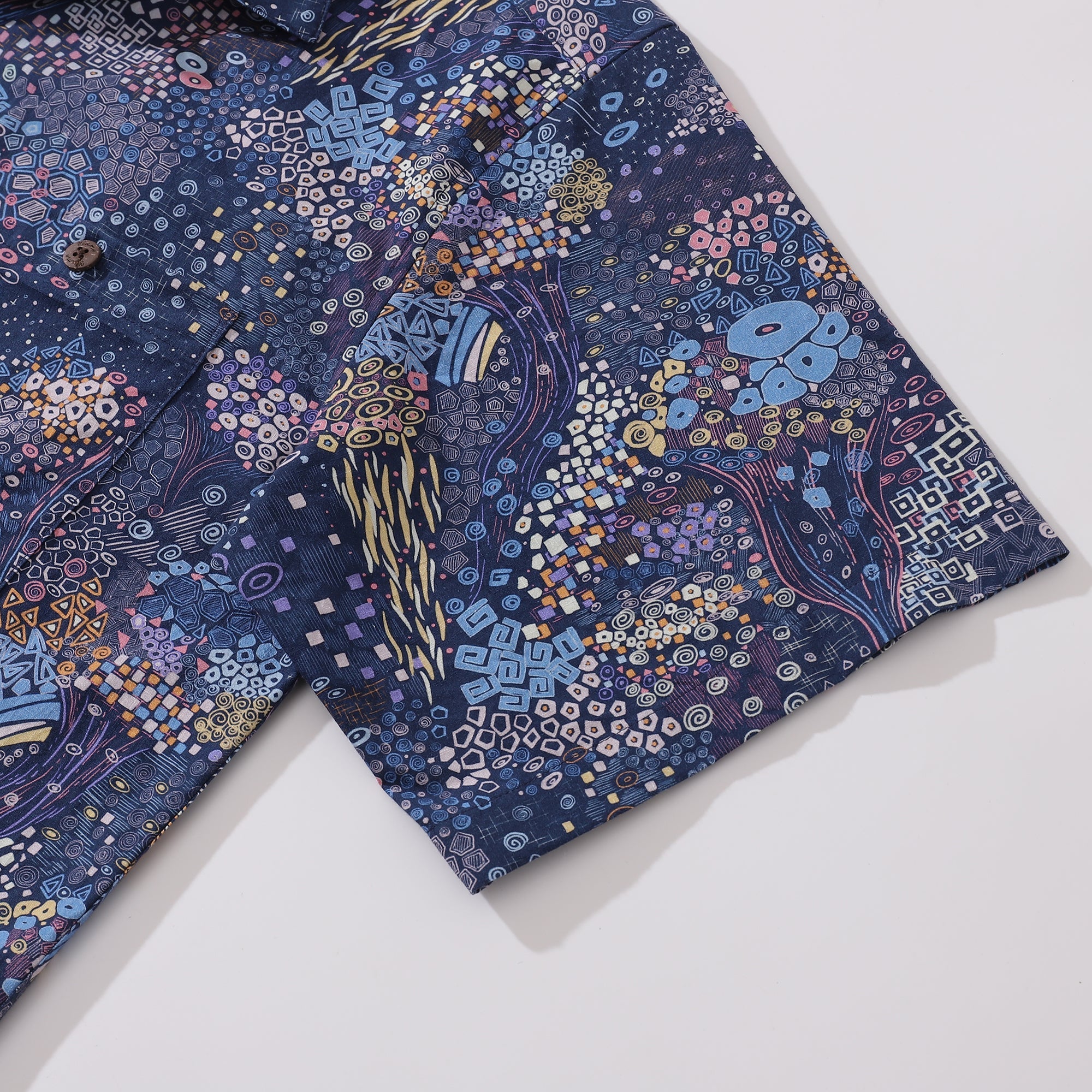 Hawaiian Shirt For Luminous Wonders Shirt Camp Collar 100% Cotton By Sherry