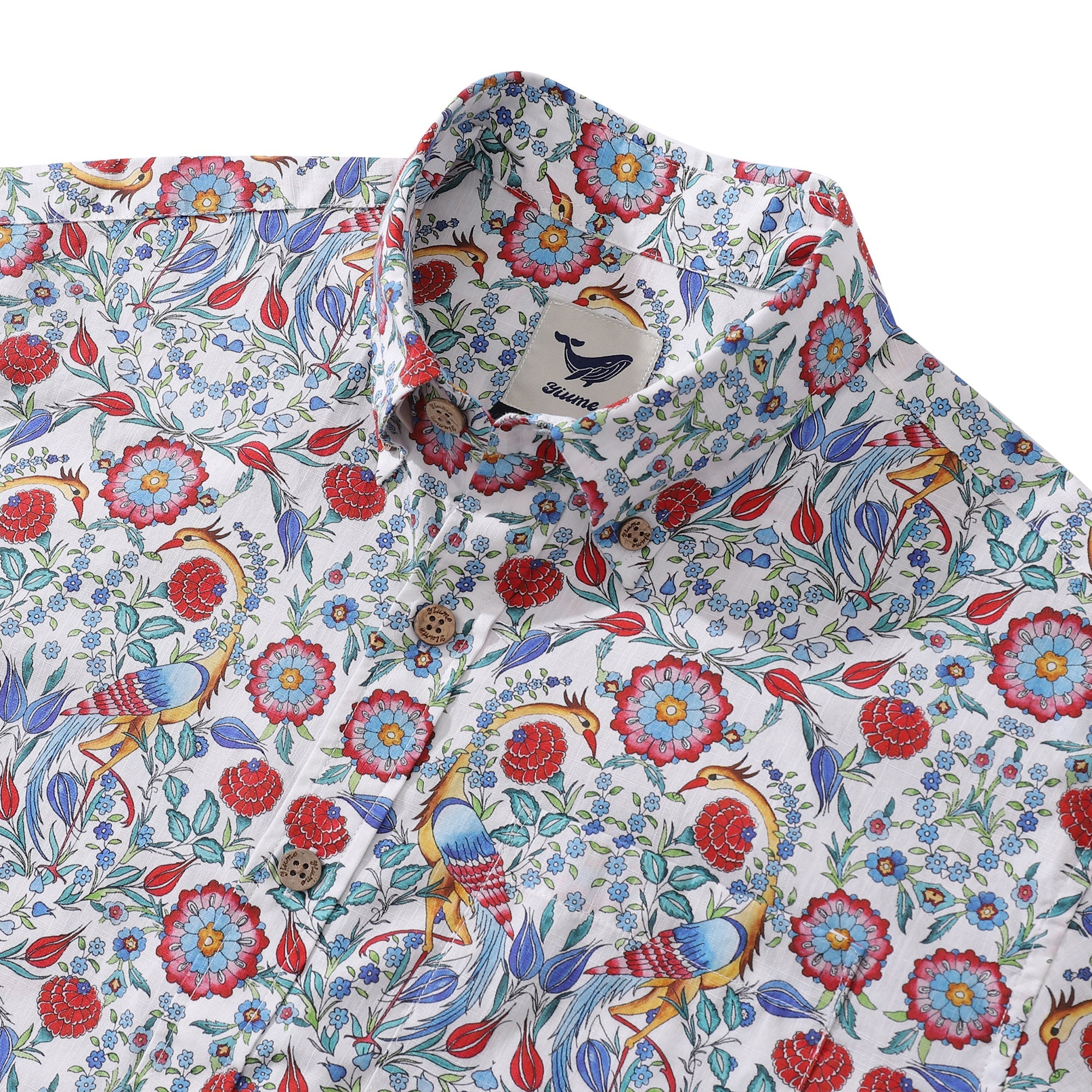 Men's Hawaiian Shirt Turkish Design Art Studio Cotton Button-down Short Sleeve Aloha Shirt By GND Art Studio
