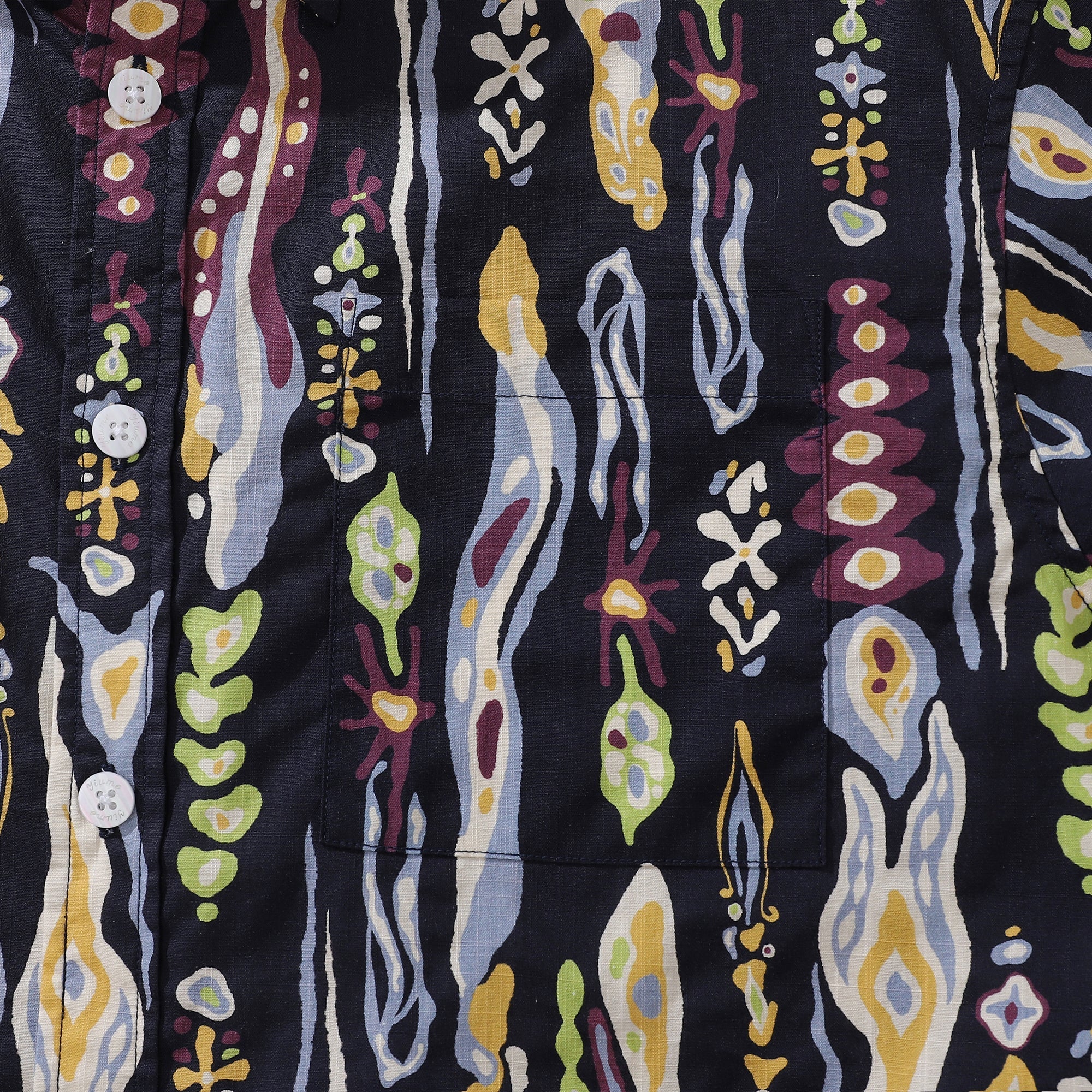 Men's Hawaiian Shirt Valley of the Worms Print Cotton Button-down Short Sleeve Aloha Shirt By Evan