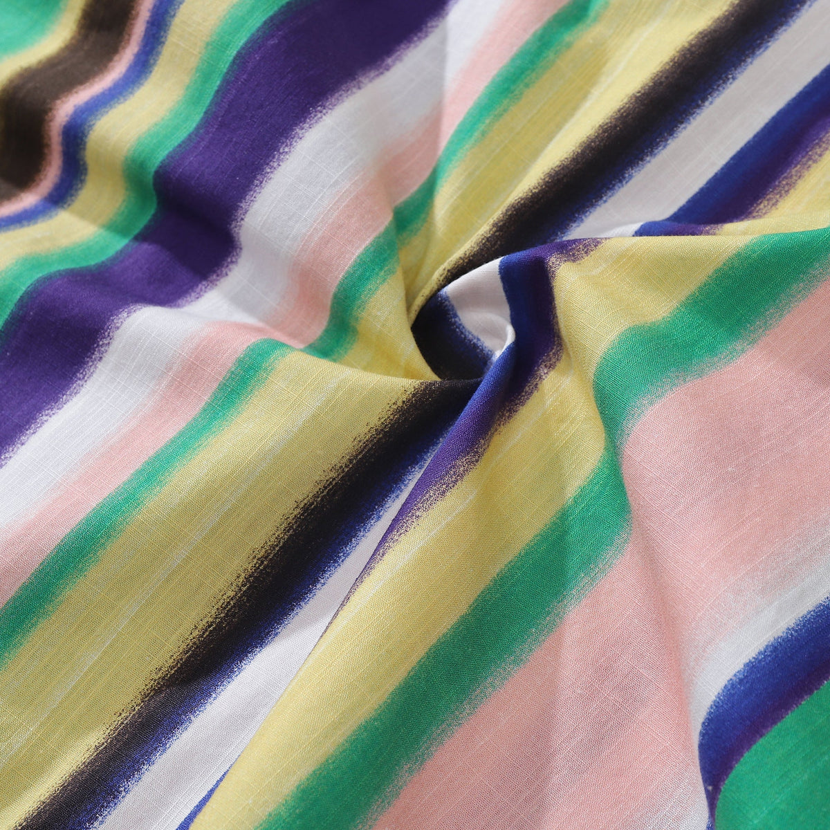 Hawaiian Shirt For Men Rainbow Stripe Shirt Camp Collar 100% Cotton By Amy