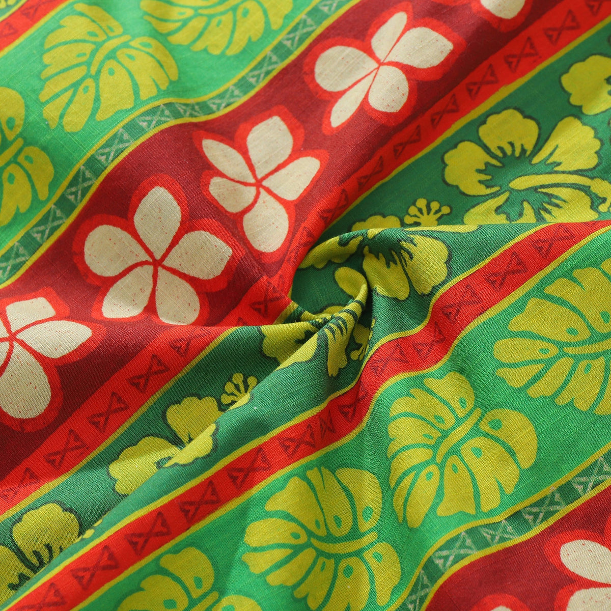 Hawaiian Shirt For Men Vertical Garden Shirt Camp Collar 100% Cotton By Amy