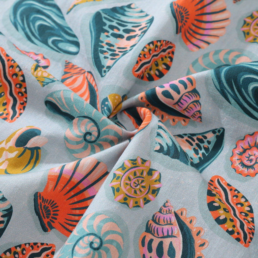 Hawaiian Shirt For Men Sublime Shells By Amy Suther Shirt Camp Collar 100% Cotton