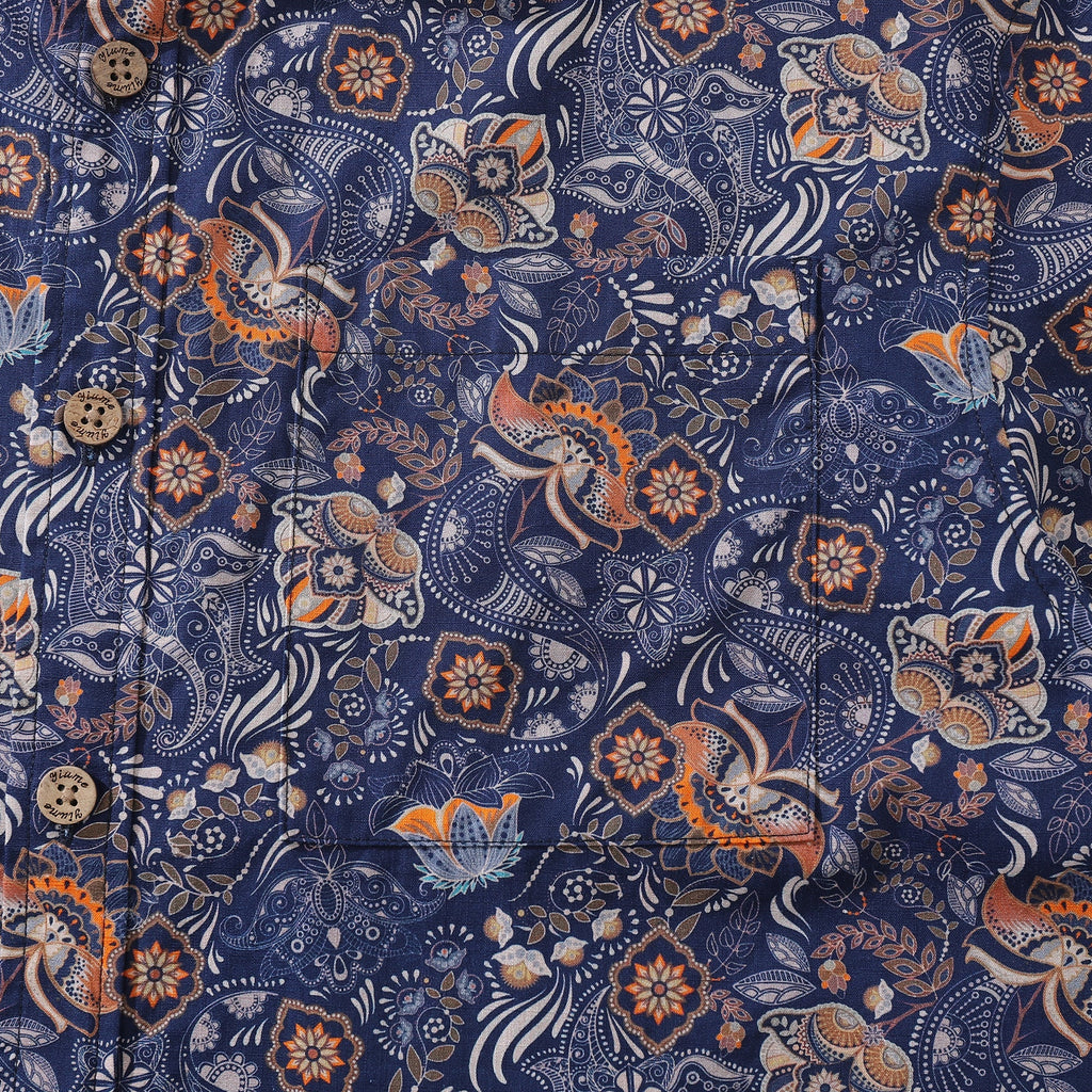 Men's Hawaiian Shirt Floral Series 4 Print Cotton Button-down Short Sleeve Aloha Shirt By Sun
