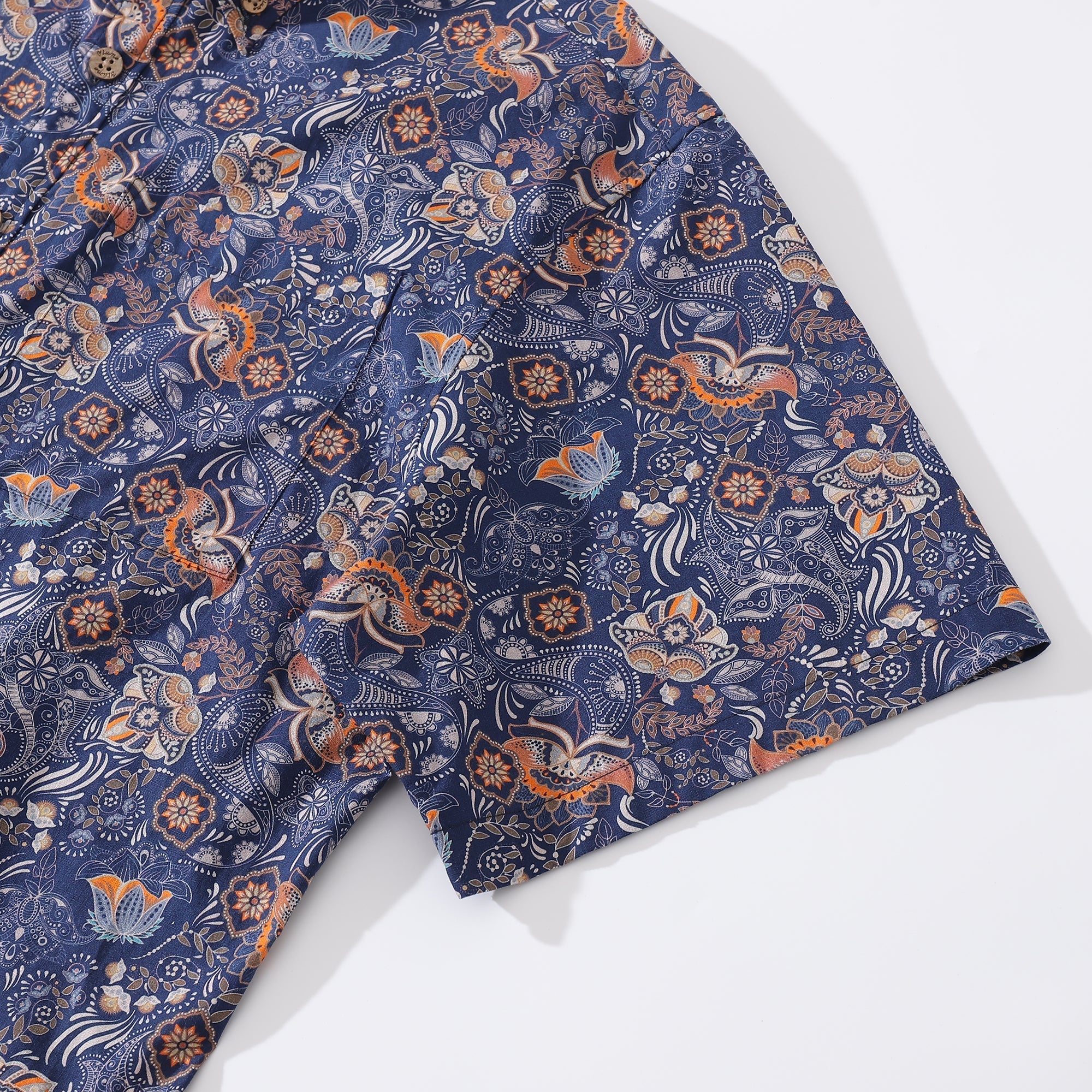 Men's Hawaiian Shirt Floral Series 4 Print Cotton Button-down Short Sleeve Aloha Shirt By Sun