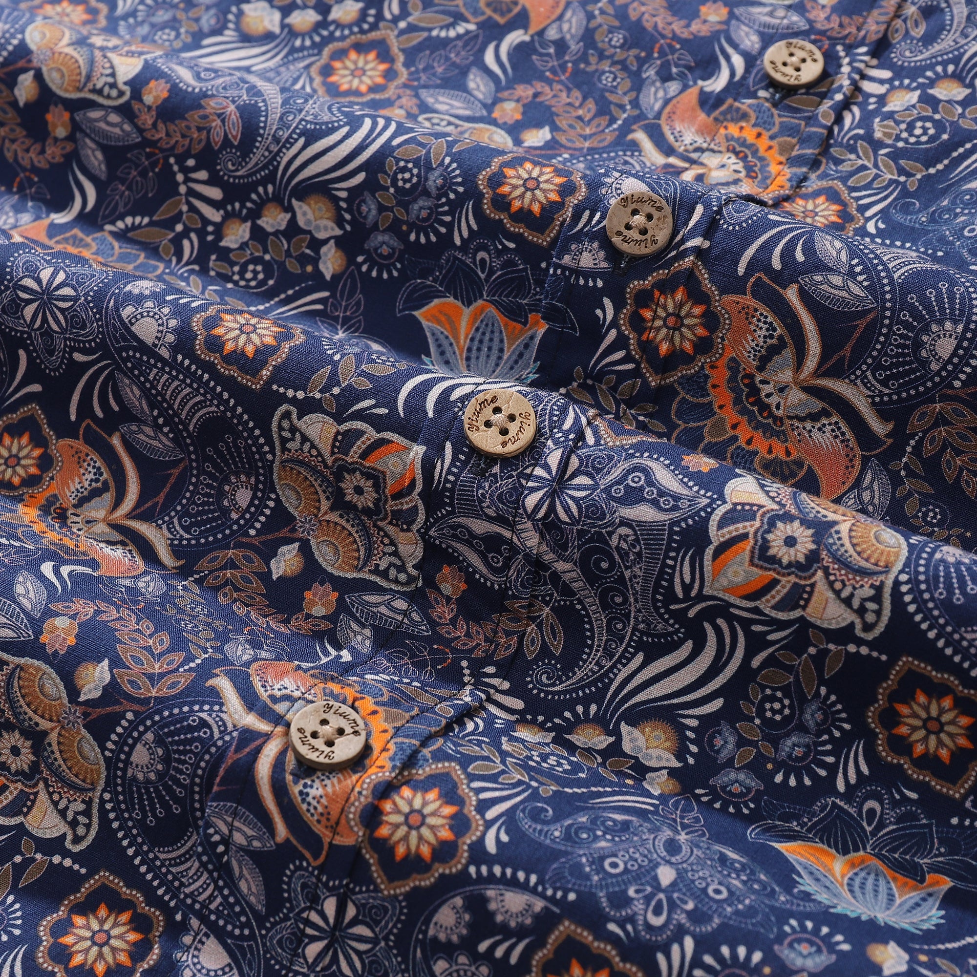 Men's Hawaiian Shirt Floral Series 4 Print Cotton Button-down Short Sleeve Aloha Shirt By Sun