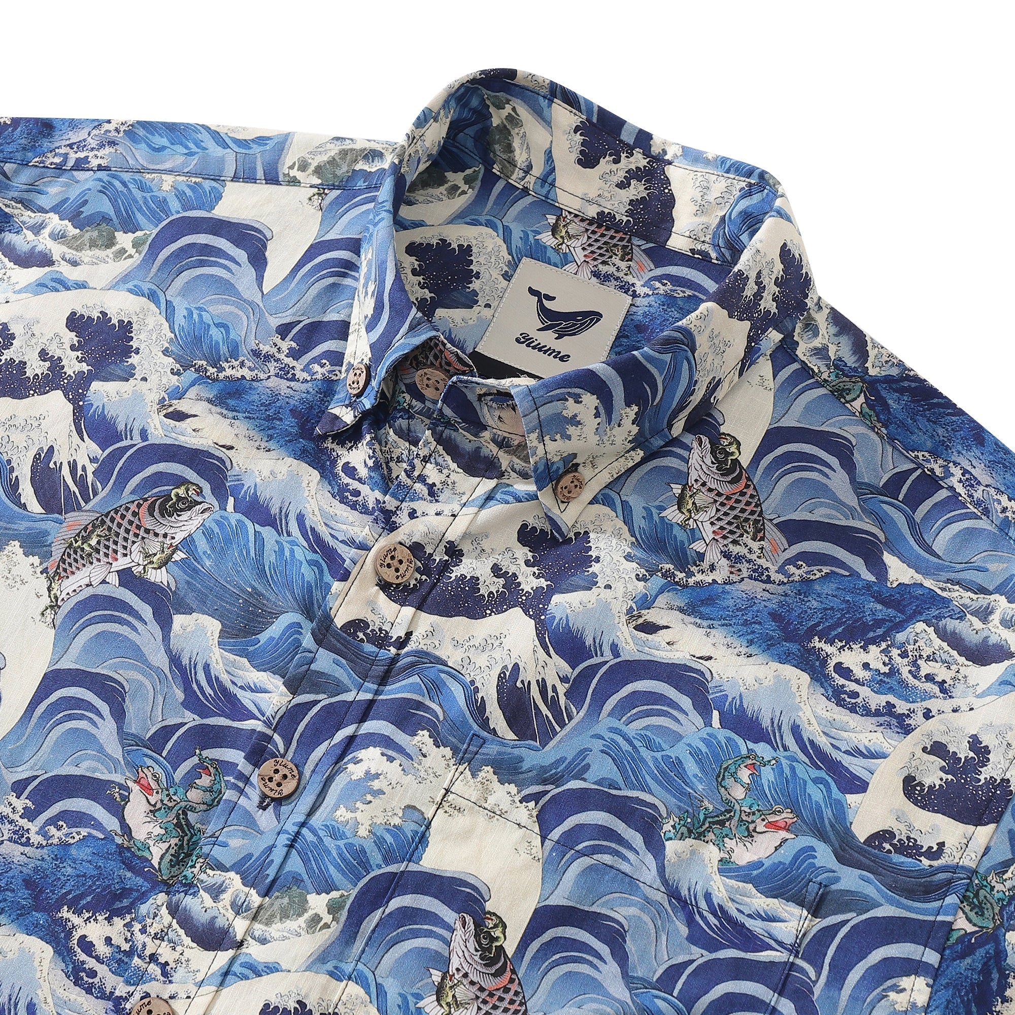 Men's Hawaiian Shirt Lucky Embrace Print Cotton Button-down Short Sleeve Aloha Shirt By Sun