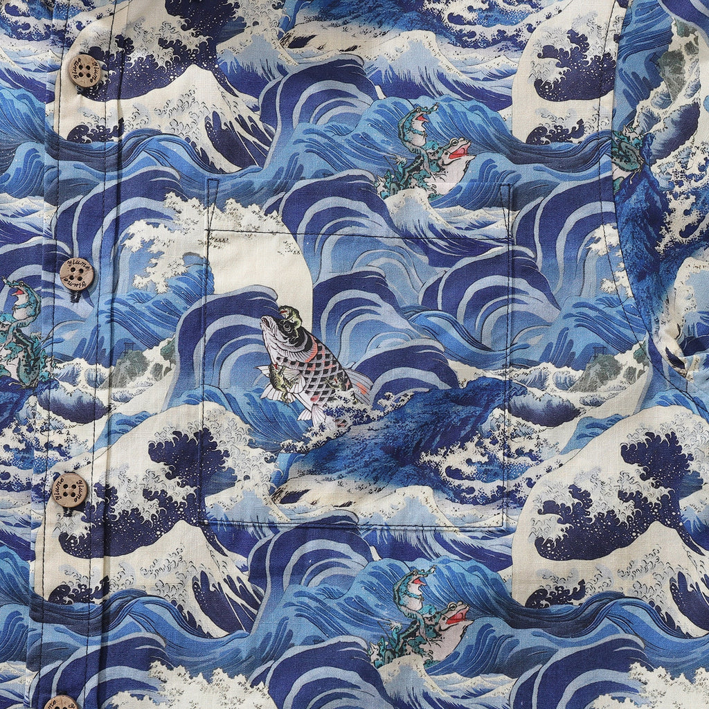 Men's Hawaiian Shirt Lucky Embrace Print Cotton Button-down Short Sleeve Aloha Shirt By Sun