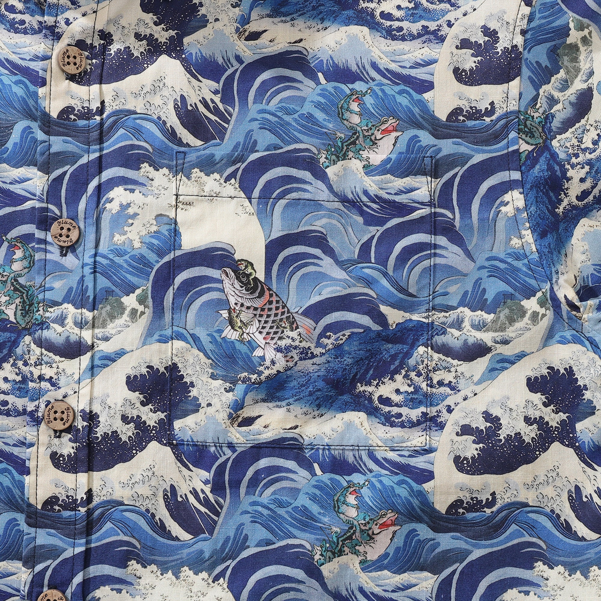 Men's Hawaiian Shirt Lucky Embrace Print Cotton Button-down Short Sleeve Aloha Shirt By Sun