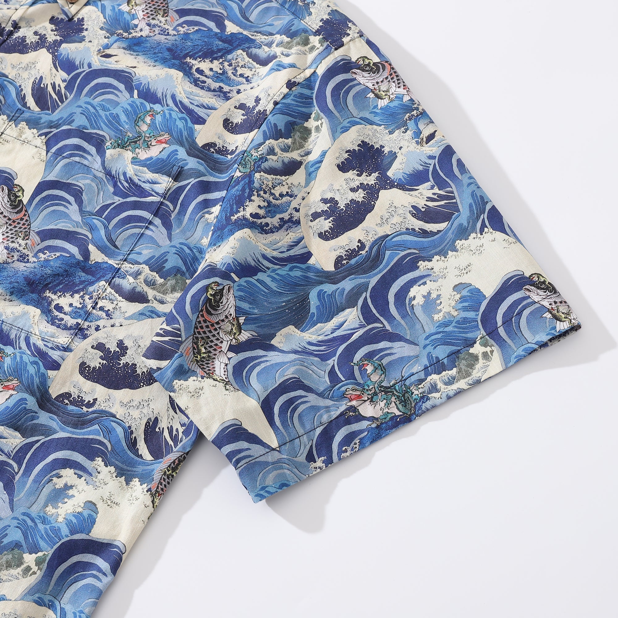 Men's Hawaiian Shirt Lucky Embrace Print Cotton Button-down Short Sleeve Aloha Shirt By Sun