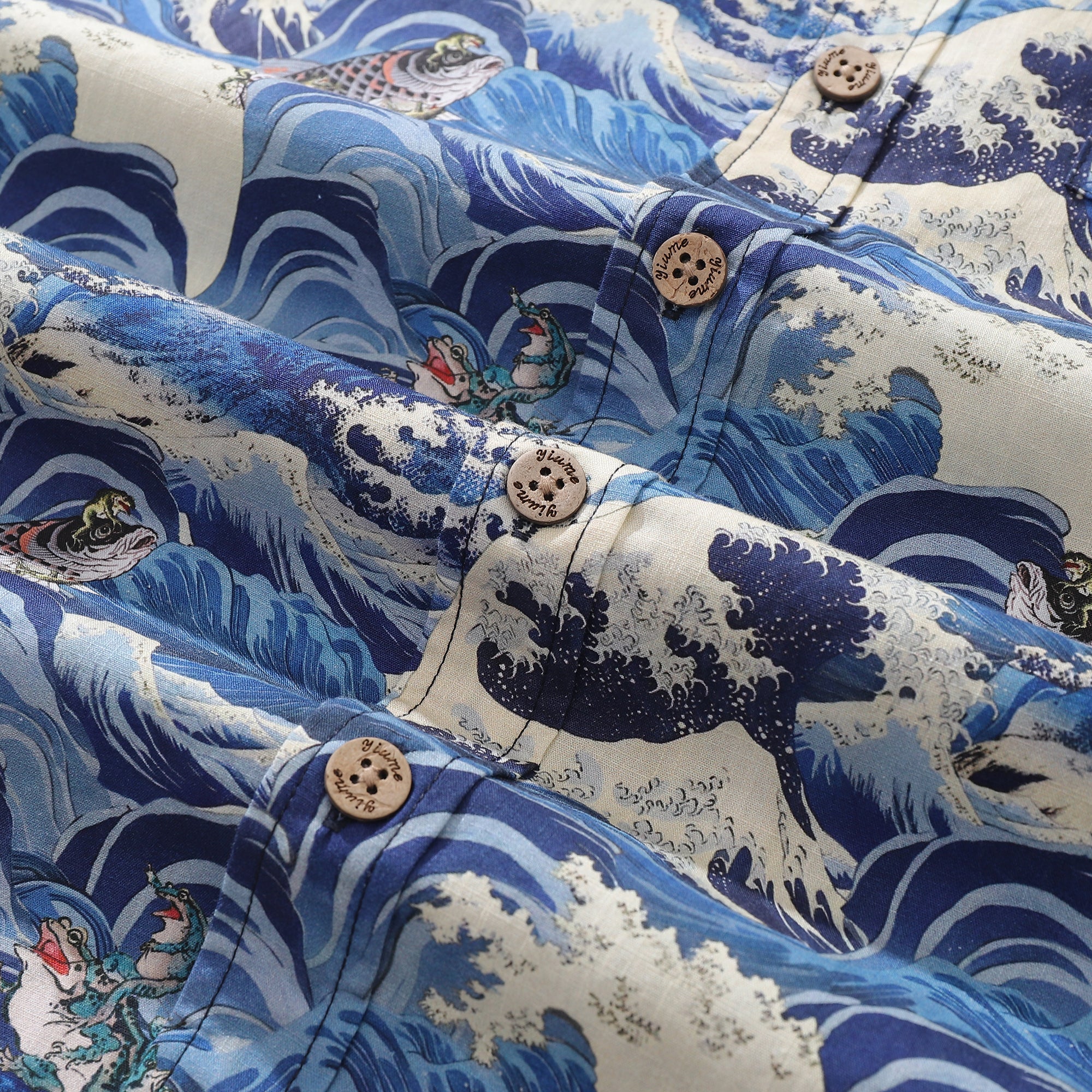 Men's Hawaiian Shirt Lucky Embrace Print Cotton Button-down Short Sleeve Aloha Shirt By Sun