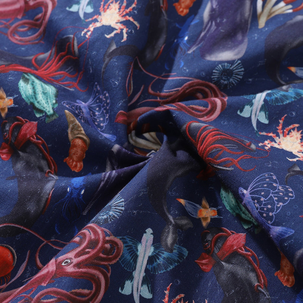 Men's Hawaiian Shirt Leviathan Showdown Print Cotton Button-down Short Sleeve Aloha Shirt By Sun