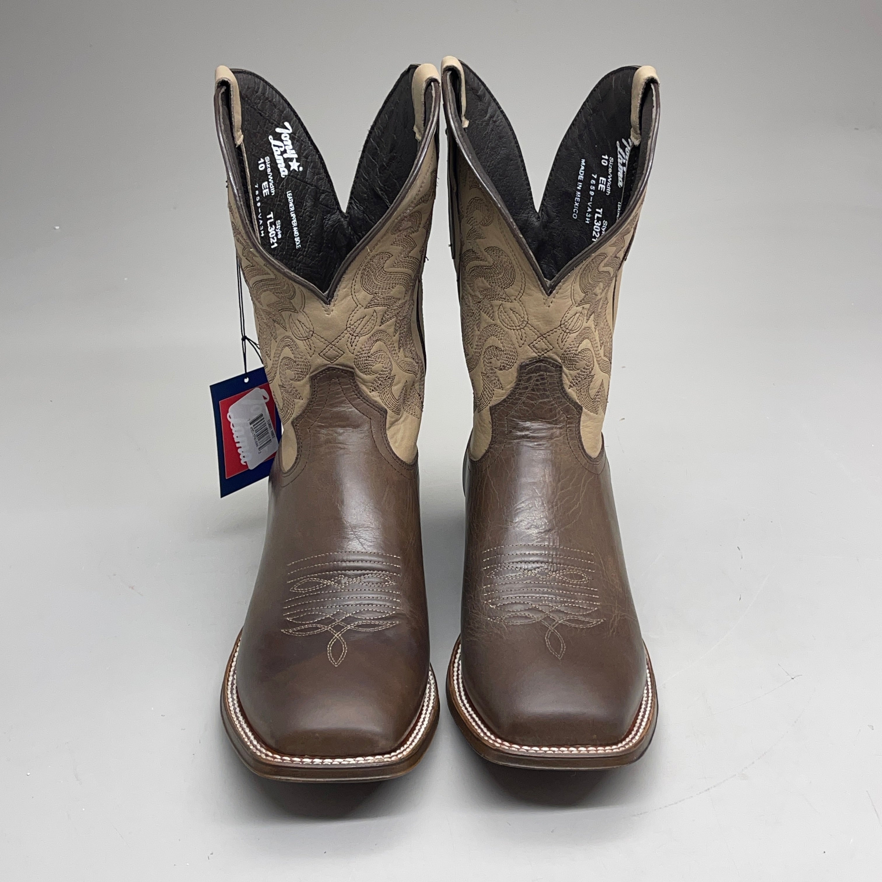 Tony Lama Jingle Bob Brown Print Style #TL3021 Men's Size 10 EE
