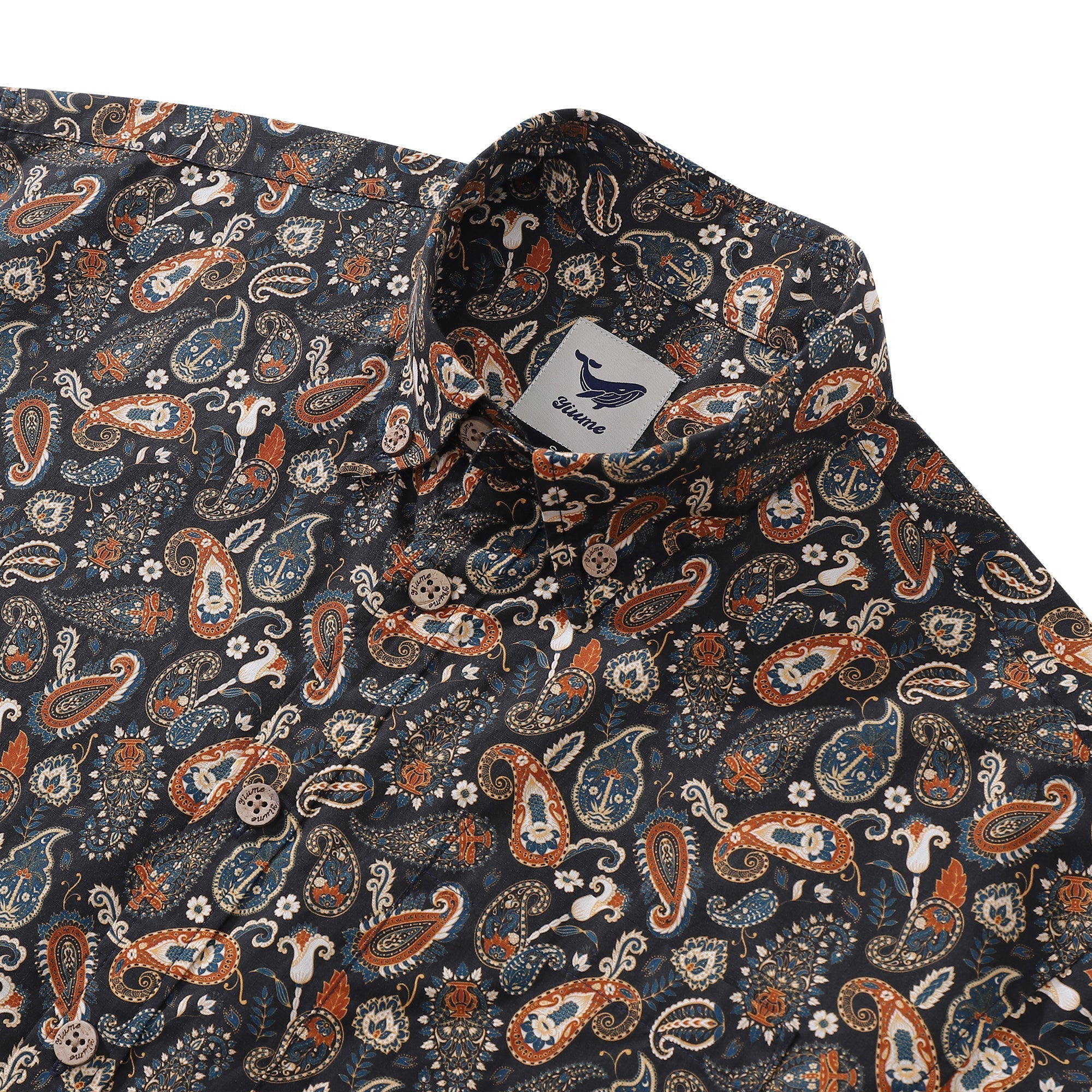 Men's Hawaiian Shirt Vintage Cotton Button-down Short Sleeve Aloha Shirt By Julia Madoka