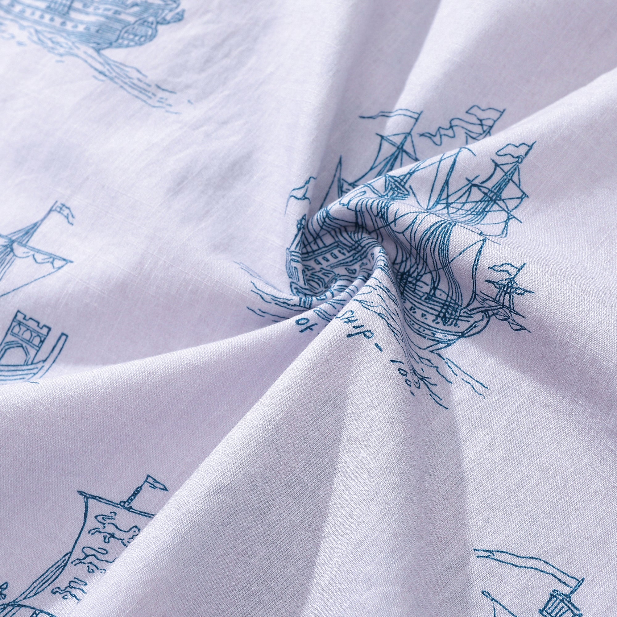 Hawaiian Shirt For Men Ship And Boat Drawing Short Sleeve Designer Shirt By Amy
