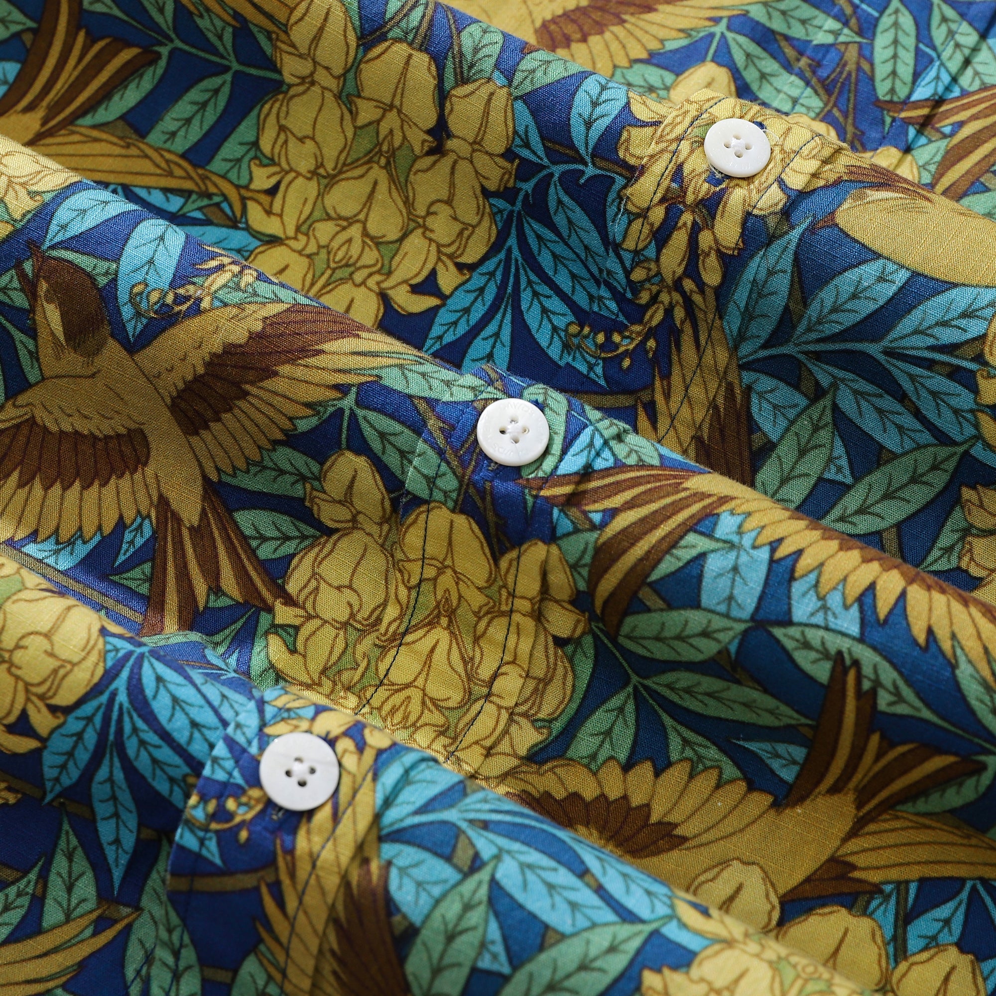 Hawaiian Shirts For Men Maurice Pillard Verneuil Birds and Wisteria Designer Shirt Short Sleeve By Amy