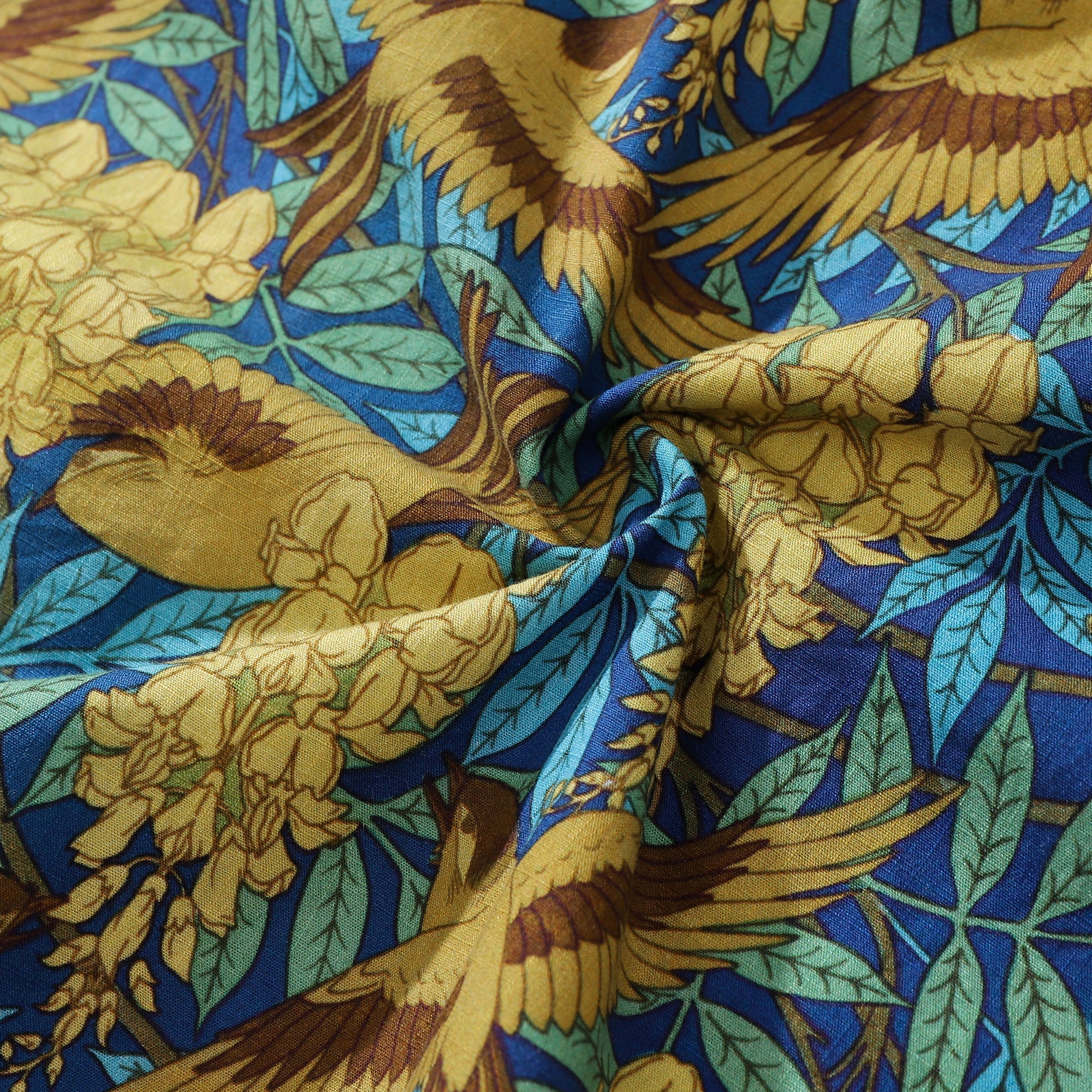 Hawaiian Shirts For Men Maurice Pillard Verneuil Birds and Wisteria Designer Shirt Short Sleeve By Amy